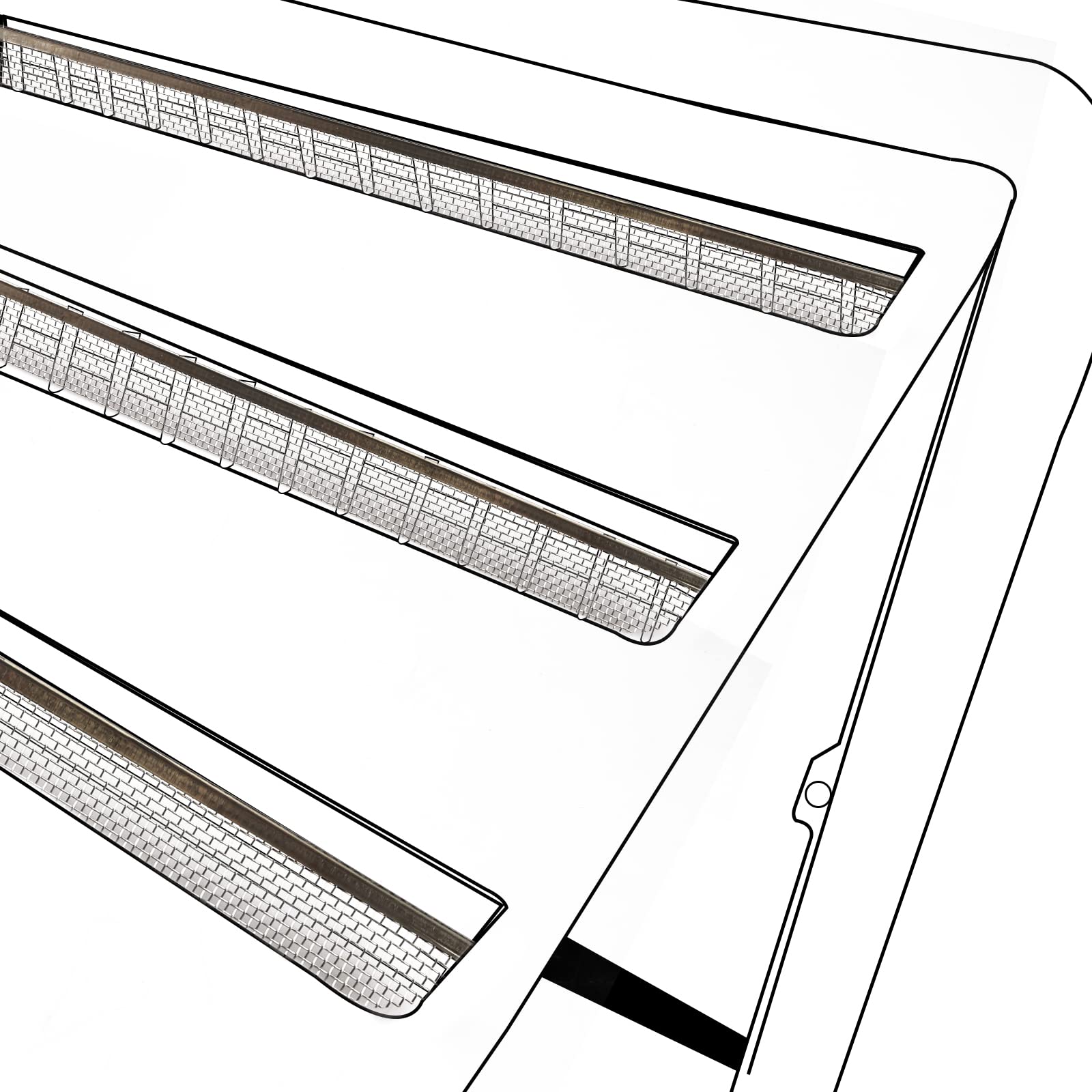 Rvguard Rv Flying Insect Screen For Rv Refrigerator Vents Protects From Insects 20    X 1-1/2    Stainless Steel Mesh With Insta