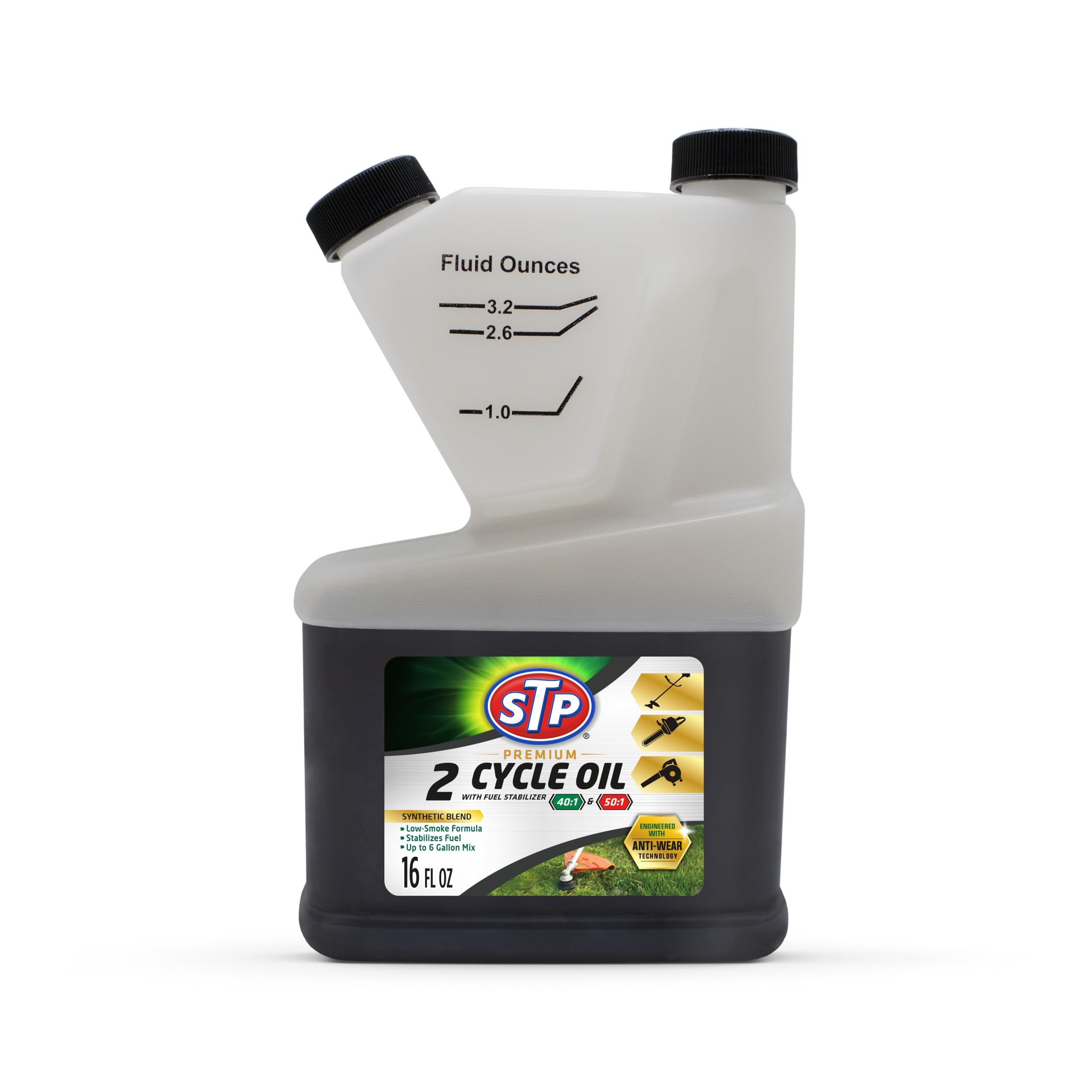 Stp Premium 2-Cycle Oil With Fuel Stabilizer, 16 Fl Oz