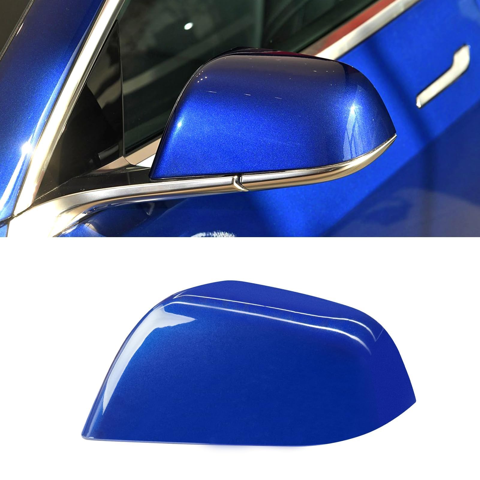 OWITAT Compatible with Tesla Model 3 Left Driver Side Mirror Cap Cover 2017 2018 2019 2020 2021 2022 2023 2024,Side View Mirror 