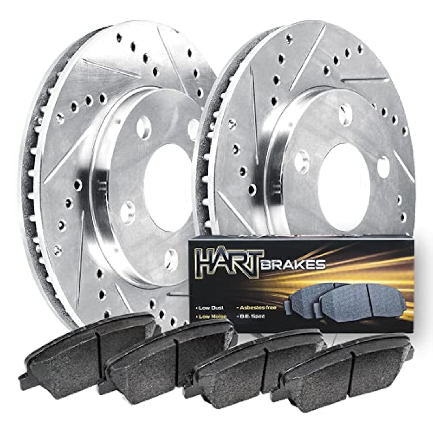 Hart Brakes Rear Brakes And Rotors Kit |Rear Brake Pads| Brake Rotors And Pads| Ceramic Brake Pads And Rotors - Phcr.59000.02