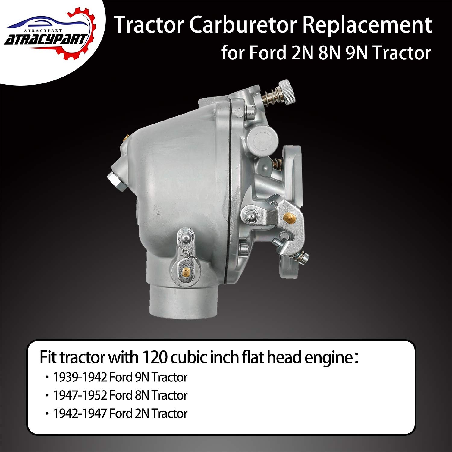 Ford 8N Marvel Schebler Carburetor | Heavy-Duty Carb Fit For Ford Tractor 2N 9N (1939-1952) | Replace# 8N9510C, 9N9510A, B3Nn9510A, Tsx33, Tsx241A, Tsx241B, Tsx241C