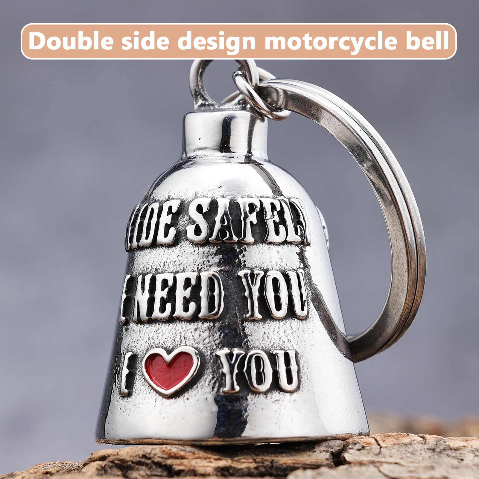 Motorcycle For Bells - Motorcycle Angel Bell For Men Women,Bell Biker Accessory,Guard Riding Safety (Silver)
