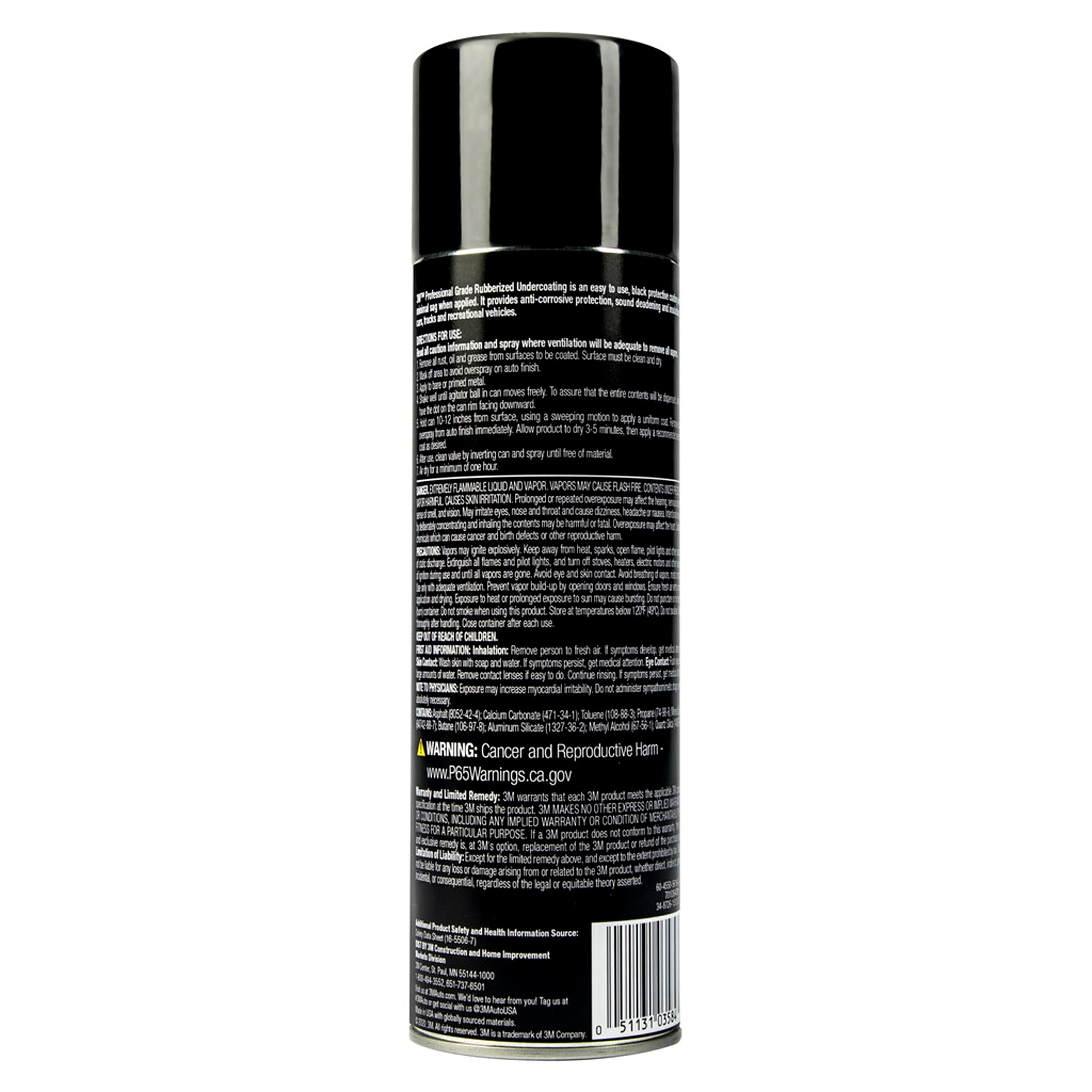 3M 3584 Professional Grade Rubberized Undercoating 6 16Oz Cans
