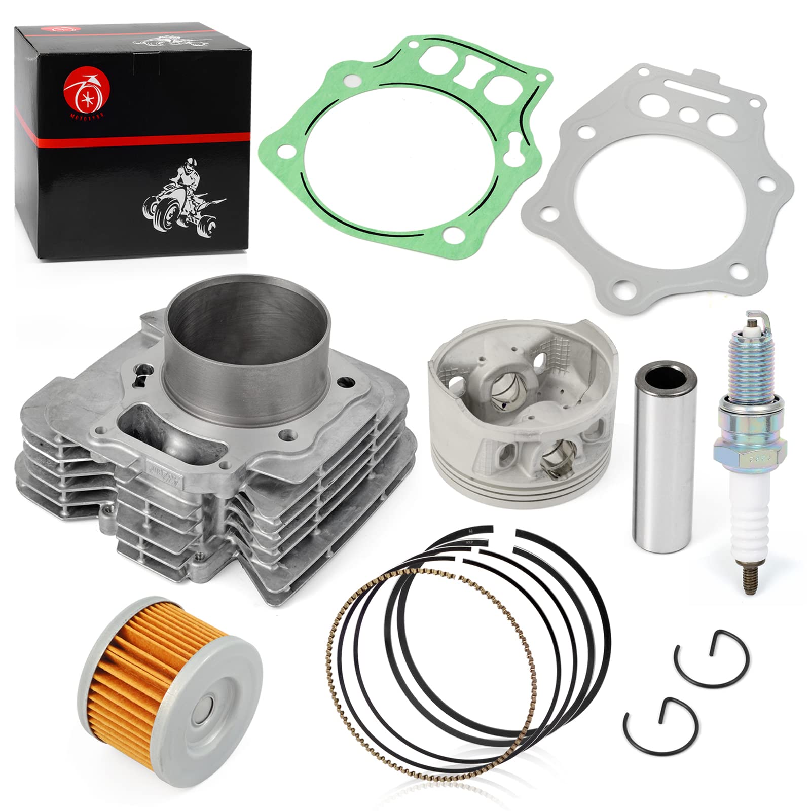 Cylinder Top End Kit Piston Ring Compatible With Honda 1998-2004 Foreman 450 Trx450 Trx450S Trx450Es Trx450Fe Trx450Fm 4X4 12100