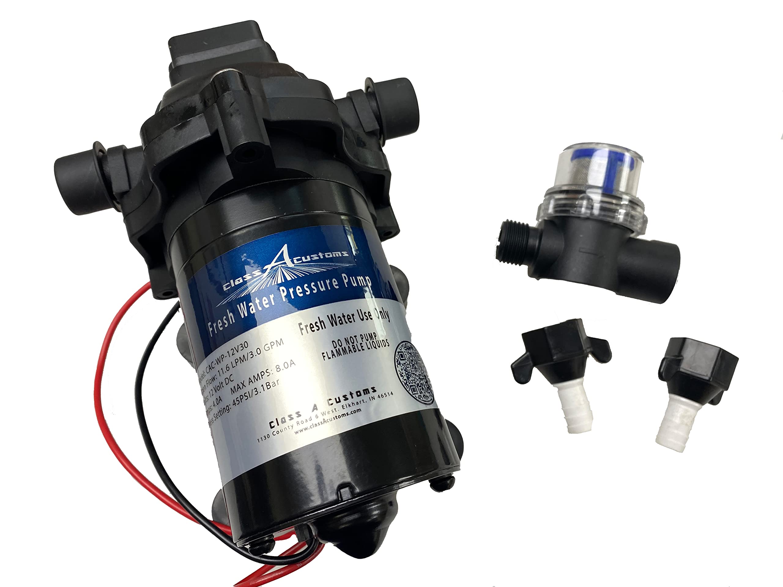 Class A Customs | 75 Gallon Rv Concession Fresh Water Holding Tank With 12 Volt Water Pump | T-7500-Pump