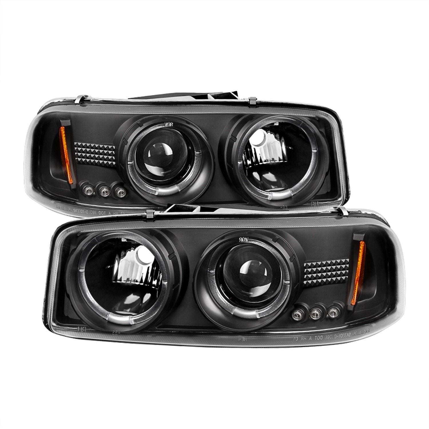 Spyder Auto 5009357 Led Halo Projector Headlights Black/Clear