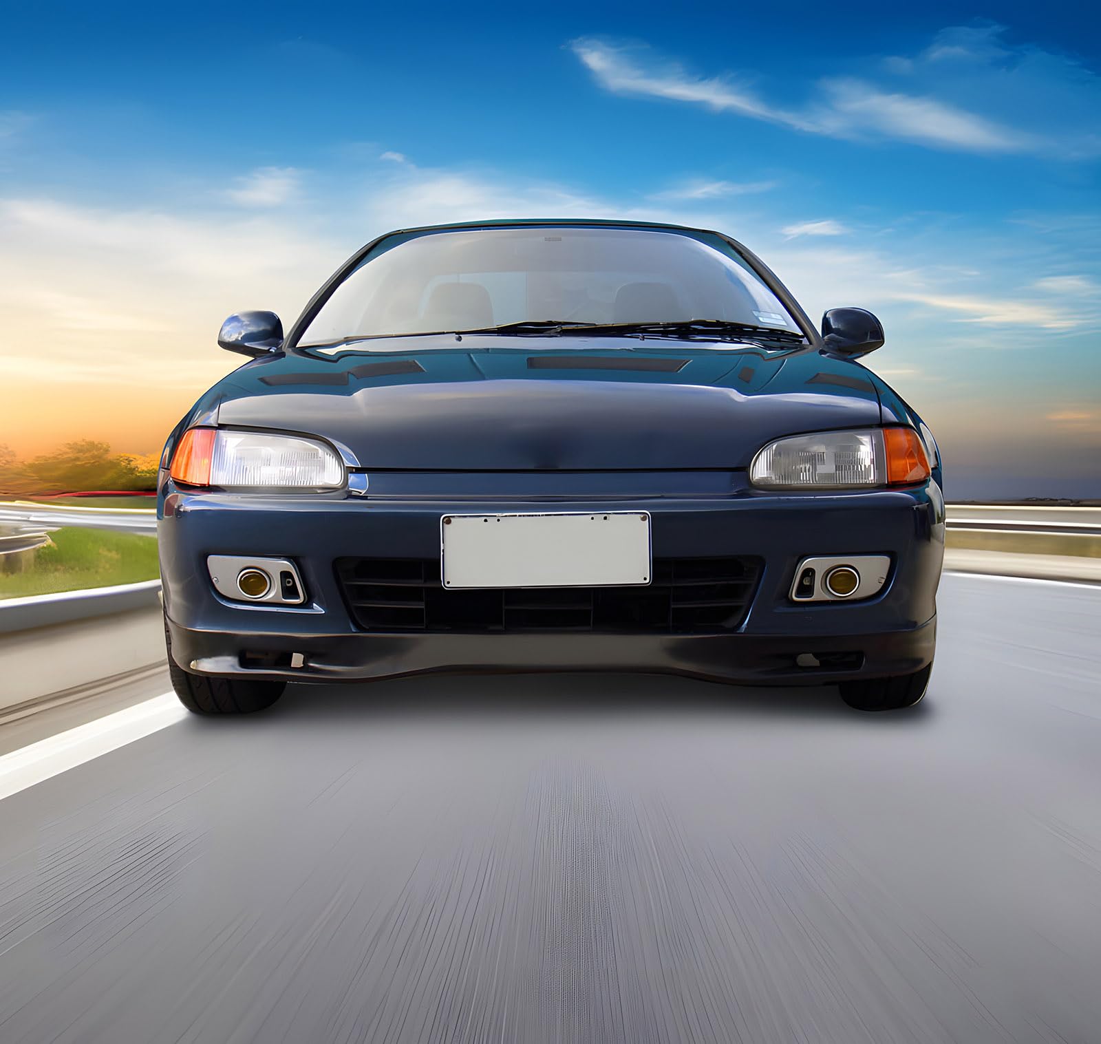 IKON MOTORSPORTS Front Bumper Lip, Compatible with 1992-1995 Honda Civic, Black PU Front Lip Finisher Under Chin Spoiler Add On Protector Splitter, 1993 1994