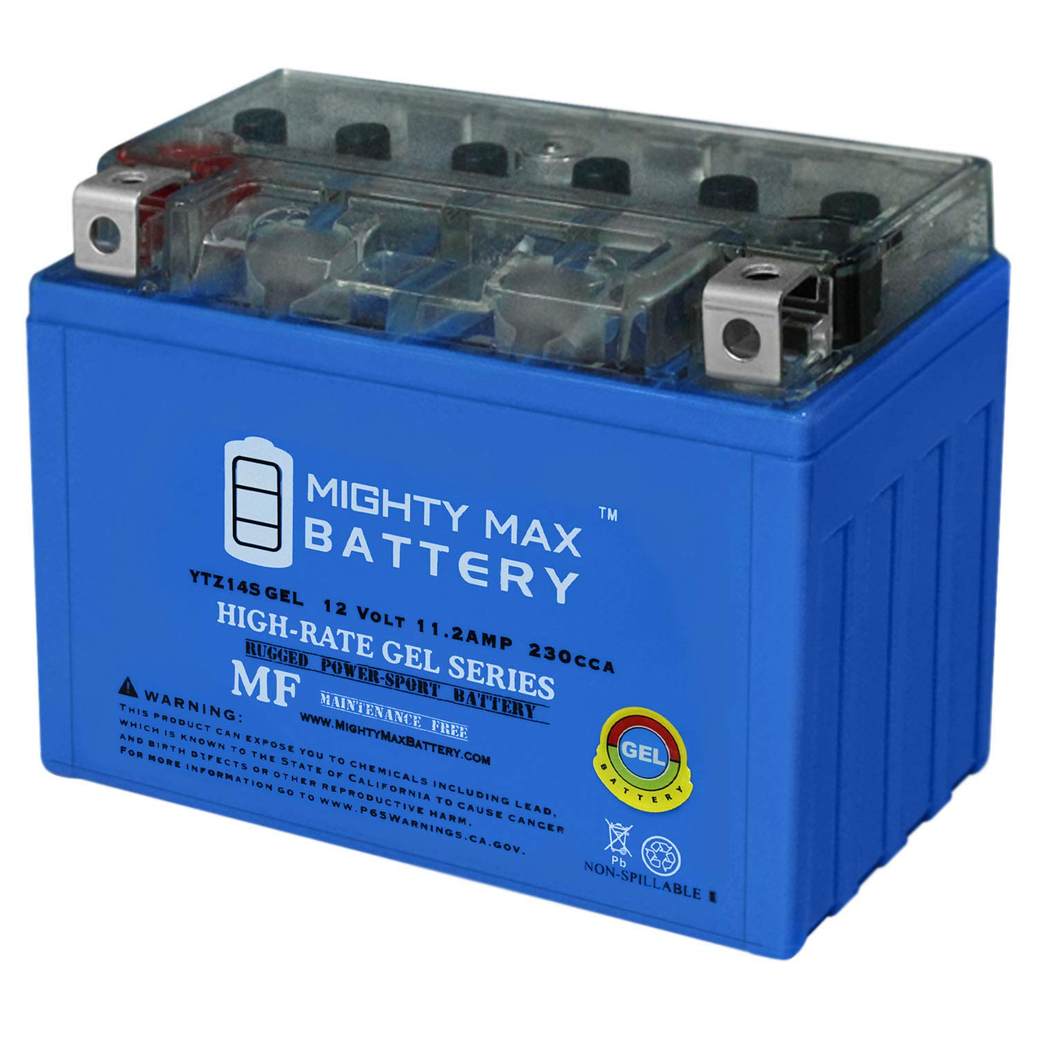 Mighty Max Battery Ytz14S 230Cca Gel Battery For Honda St1300 Abs (2003-2012)