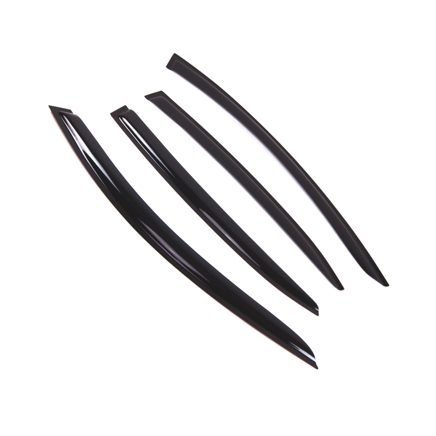 Tuningpros Wd2-772 Dark Smoke 4 Pcs Set Window Visor (Outside Mount) Deflector Rain Guard Compatible With 2014-2016 Mazda Mazda3