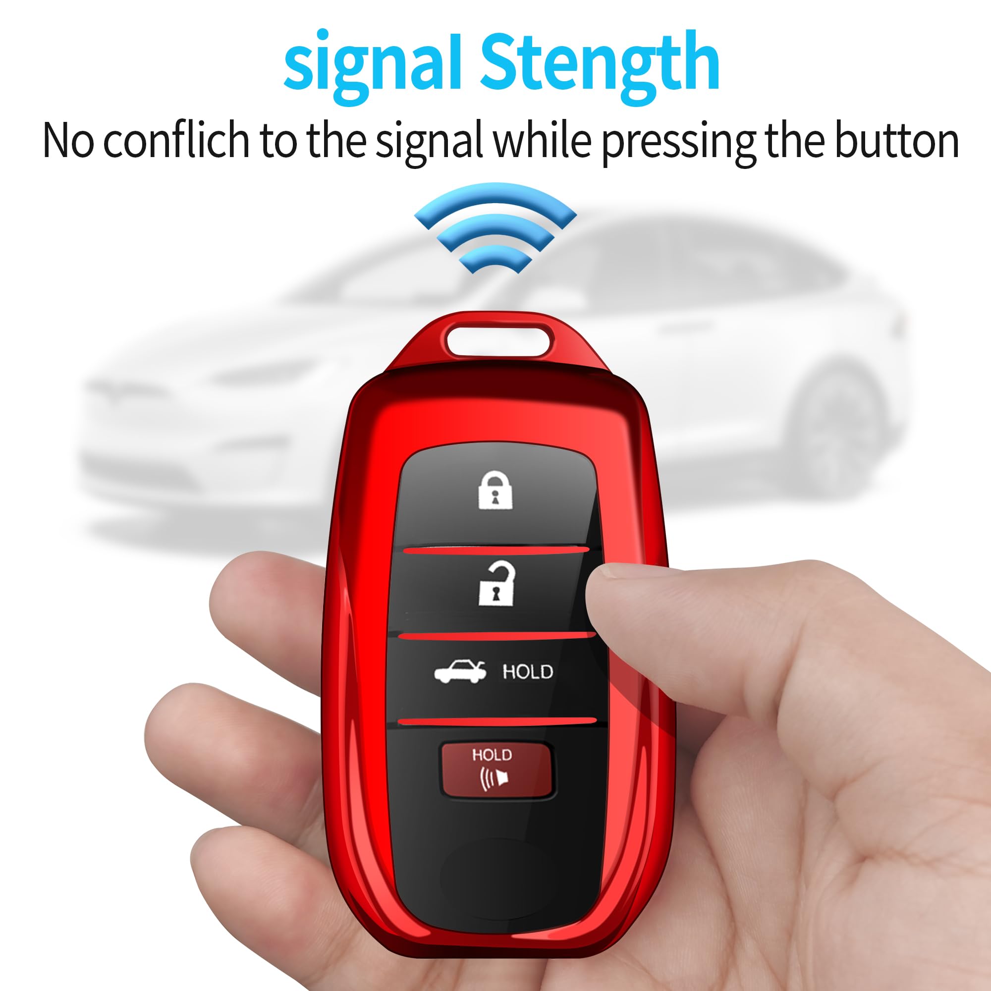 Compatible With Toyota Key Fob Cover With Keychain,Key Shell Case For 2025 Camry 2021-2024 Venza,Rav4 Prime,Sienna, 2019-2024 La