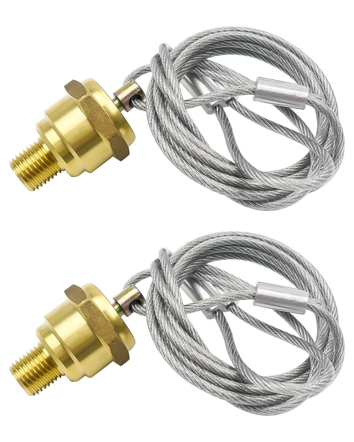 2 Pack Of     Npt Air Tank Drain Valve With 60'' Cable, Air Brake Reservoir Drain Valve Air Compressor Drain Valve For Semi Truc