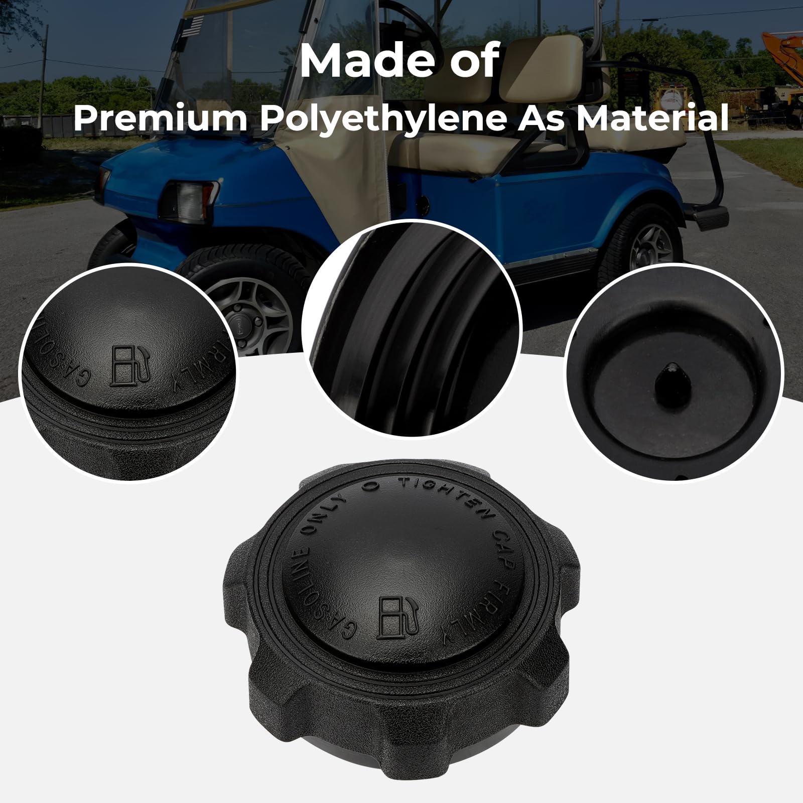M Mati Fuel Tank Cap Fuel Cap Gas Cap For Club Car Ds 1984-Up Ezgo Txt 1994-Up Gas Golf Carts