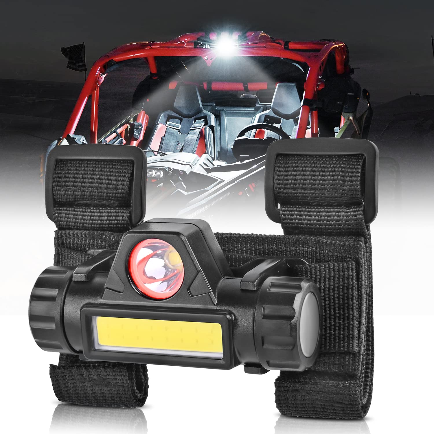 Nilight UTV Dome Light 2 PCS Spot Flood Combo Beam LED Interior Lights Universal 1.5   -2.0    Roll Bar Mount Lighting for ATV C