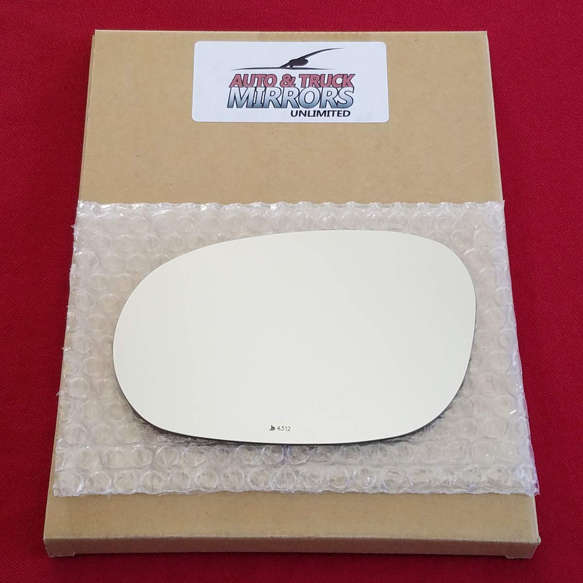 Mirror Glass + Full Size Adhesive Pad For 2008-2021 Dodge Challenger Driver Side Replacement (2008 2009 2010 2011 2012 2013 2014 2015 2016 2017 2018 2019 2020 2021)