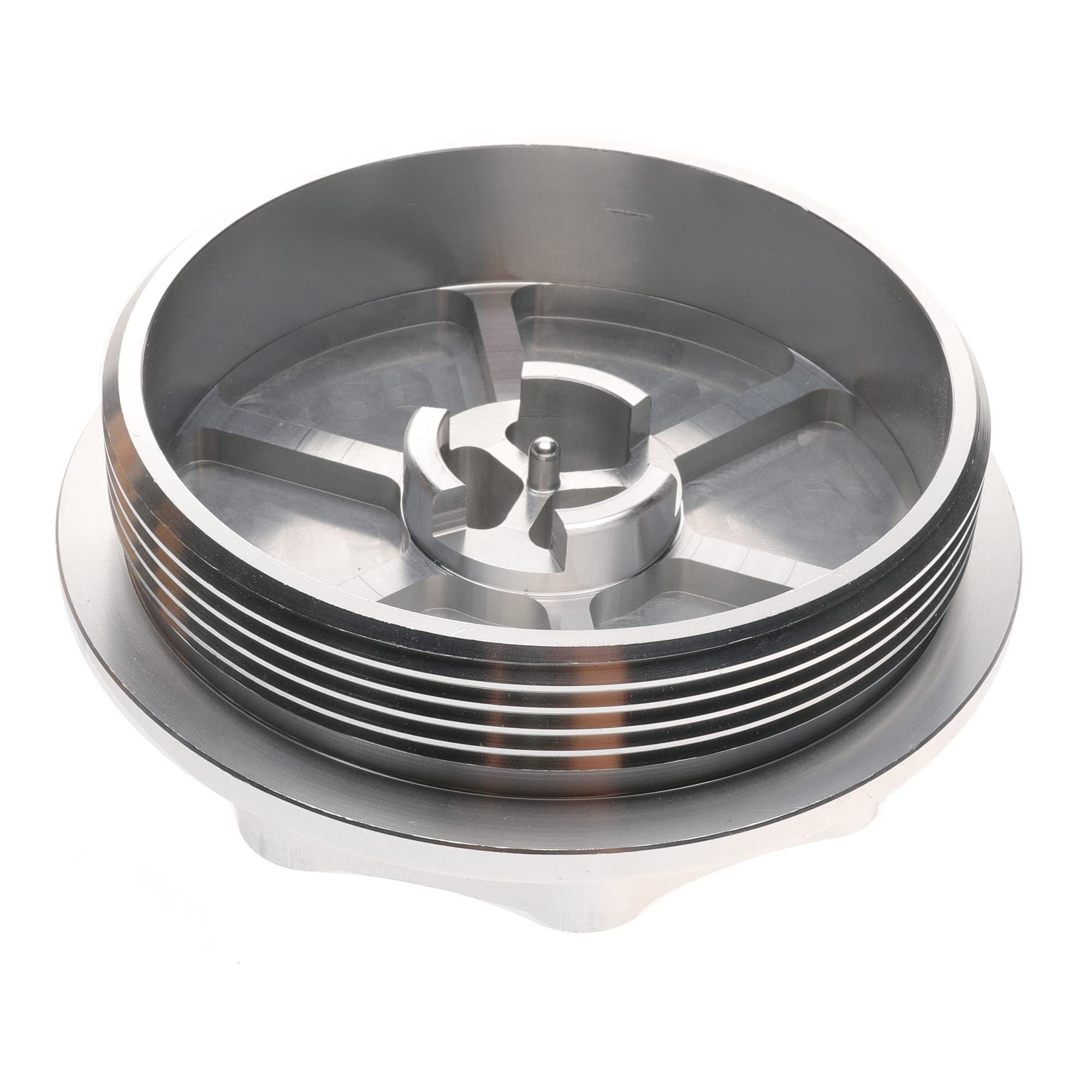 iFJF Fuel Filter Cap Replacement for Powerstroke 7.3L V8, Aluminum, Silver, F81Z9G270BA, Fits F250 F350 F450 F550, Model