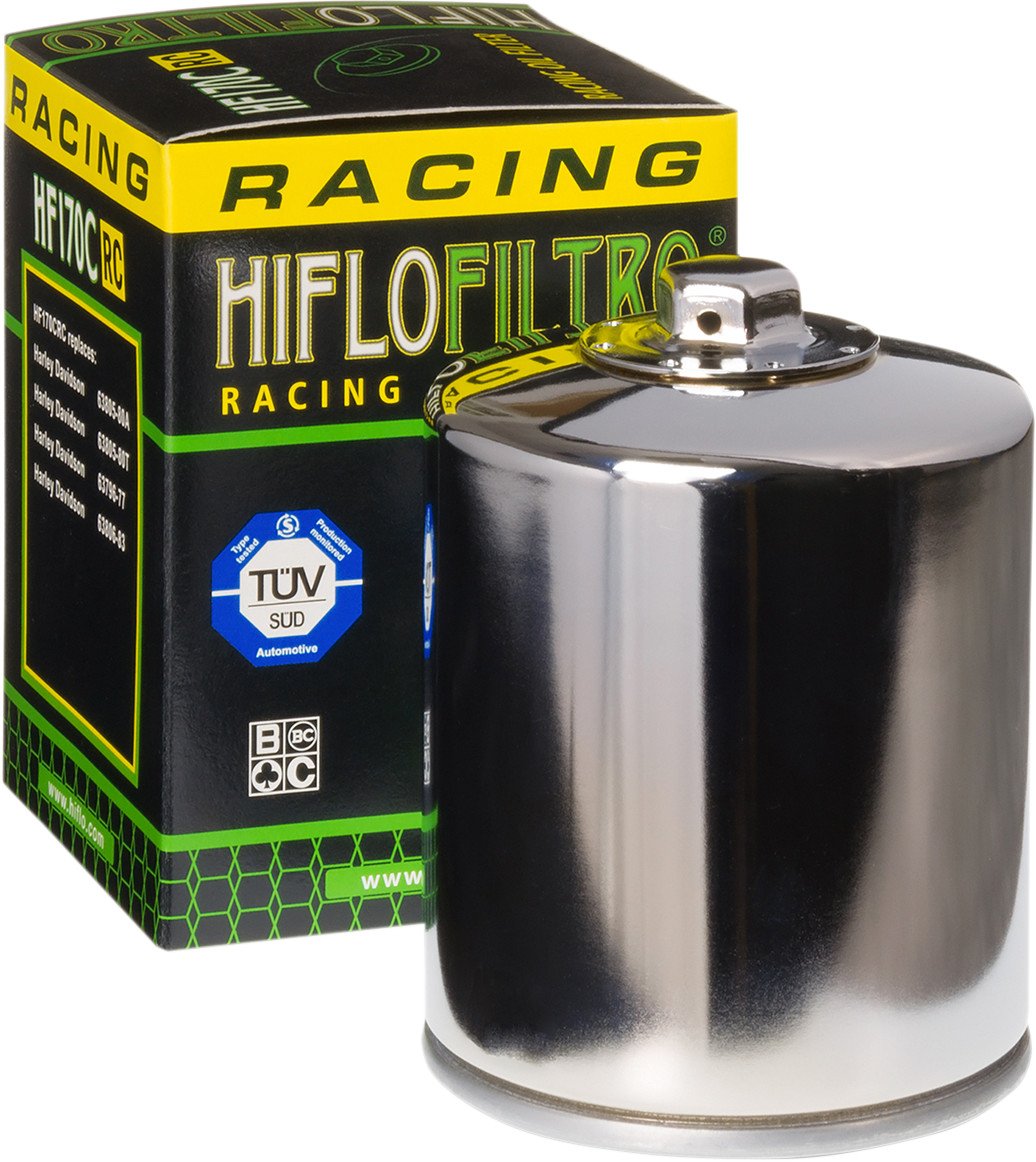 Hiflofiltro Hf170Crc Chrome Rc High Performance Premium Oil Filter, Single