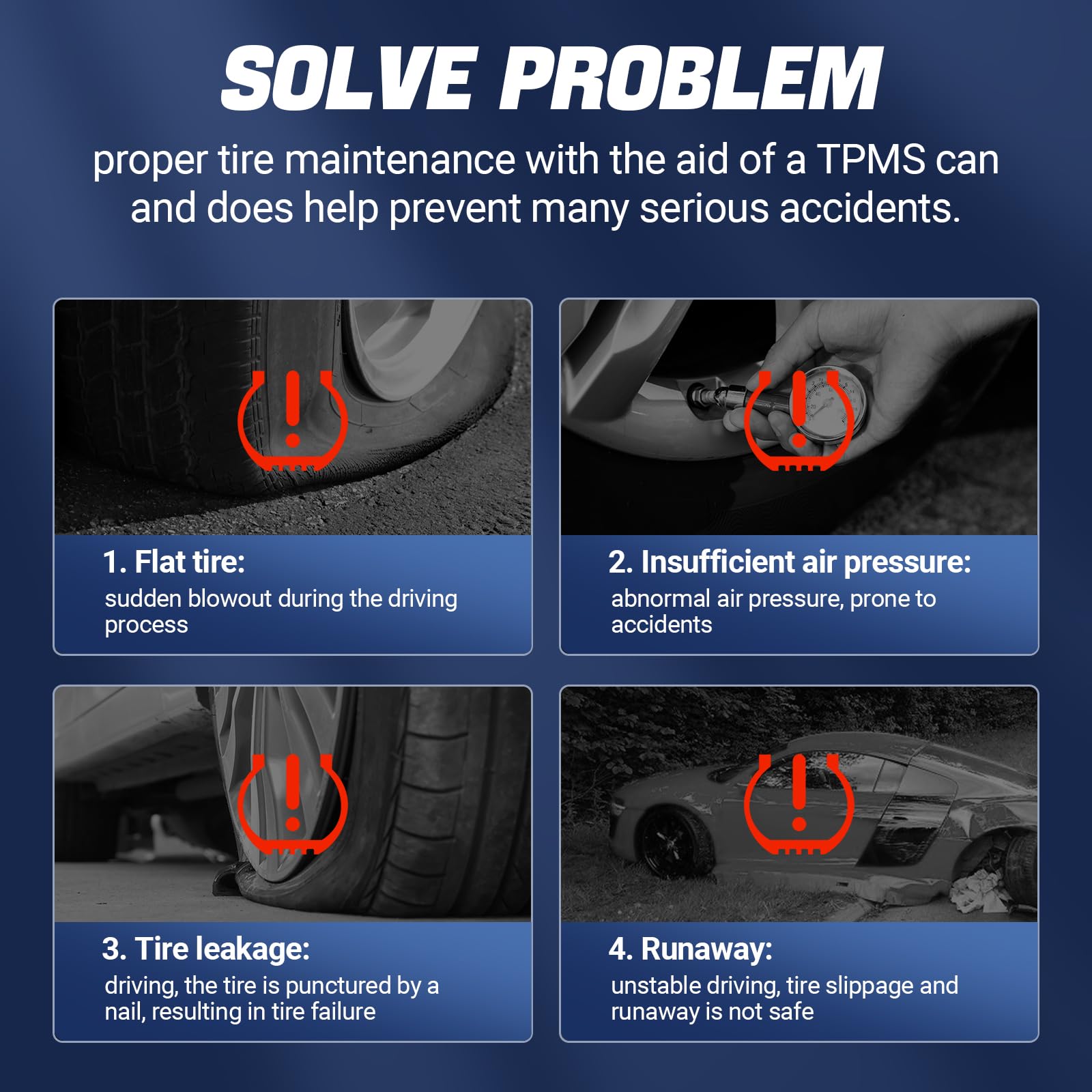 Tpms Sensor Gm, Tire Pressure Monitoring System Sensor 315Mhz Compatible For Chevy Silverado Gmc Cadillac Buick Pontiac - Replac