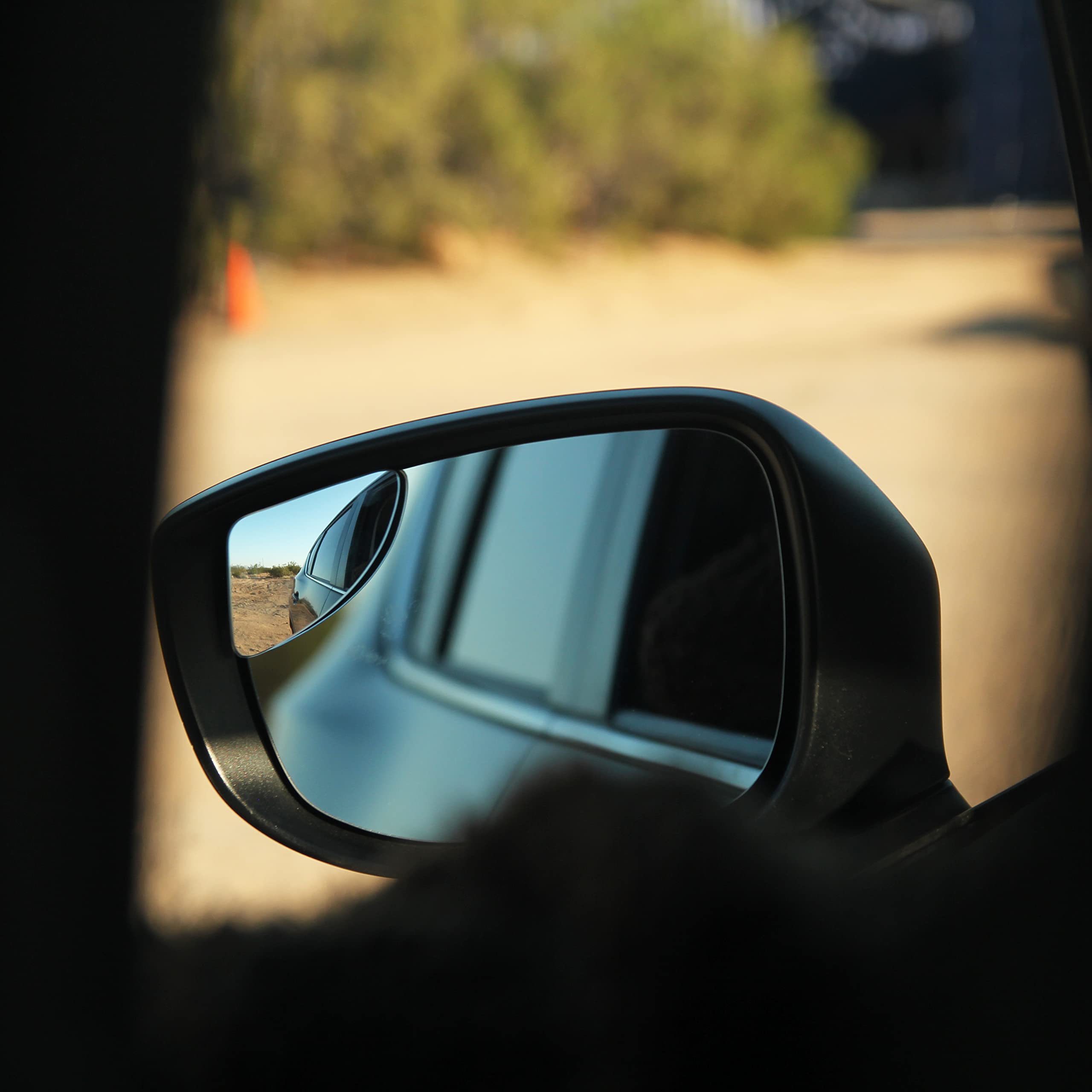 Blind Spot Mirrors For Cars - By Safe View Company - Change Lanes W Confidence - Made From Real Convex Glass - Long Lasting - Easy Peel & Stick (Superfan)