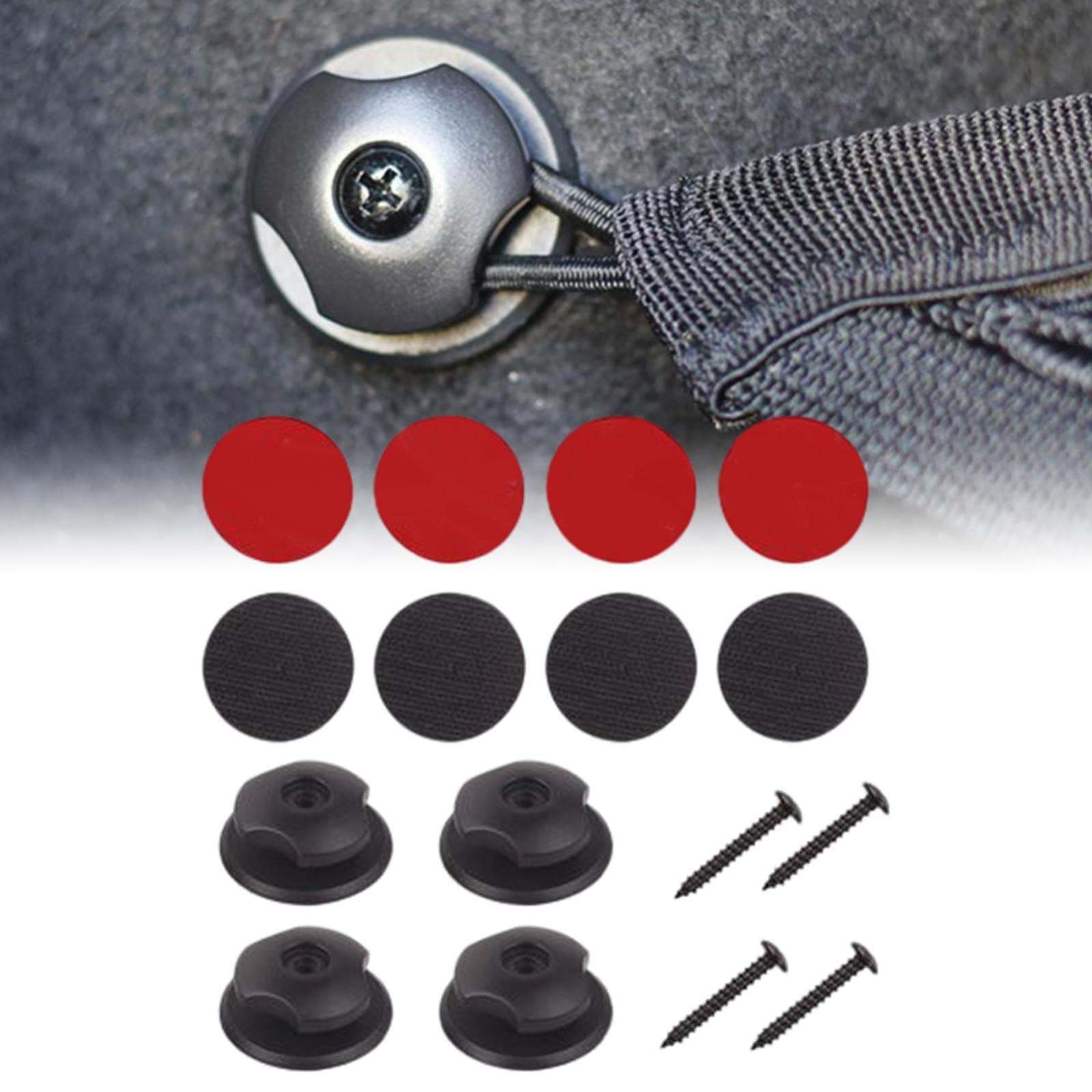 Enakshi 4Pcs Car Trunk Hooks Hanger For Car Rear Cargo Trunk Storage Net Black|| Parts & Accessories | Car & Truck Parts | Inter