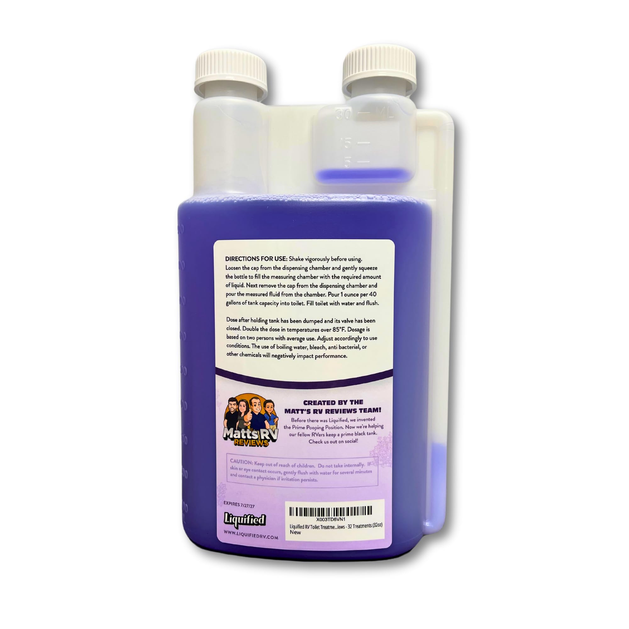 Liquified Rv Toilet Treatment - Black Holding Tank Digester - Odor Eliminator - Lavender Scent - Matts Rv Reviews (Lavender, 32O