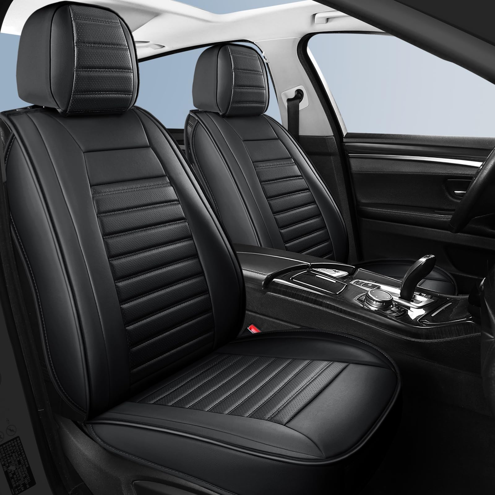 Hchengkikz Car Seat Covers,Breathable Faux Leather Auto Seat Covers,Waterproof Automotive Seat Covers,Universal Vehicle Seat Cov