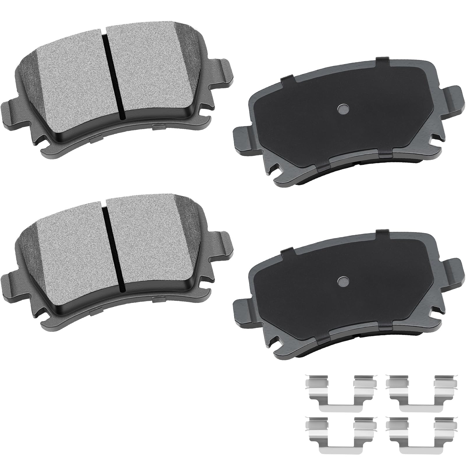 Cciyu D1108 4Pcs Rear Ceramic Brake Pads Kits 2006-2013 For Audi,2009-2018 For Volkswagen