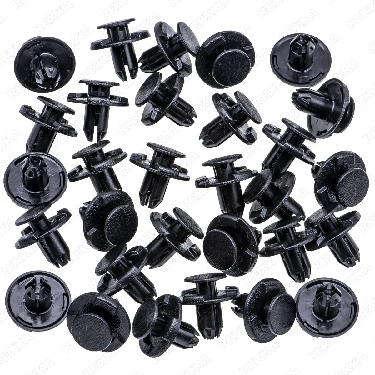 Rexka 30pcs Fender Liner Cowl Grille Bumper Under Cover Clip Push-Type Retainer Compatible with Nissan Infiniti 01553-05933 0155