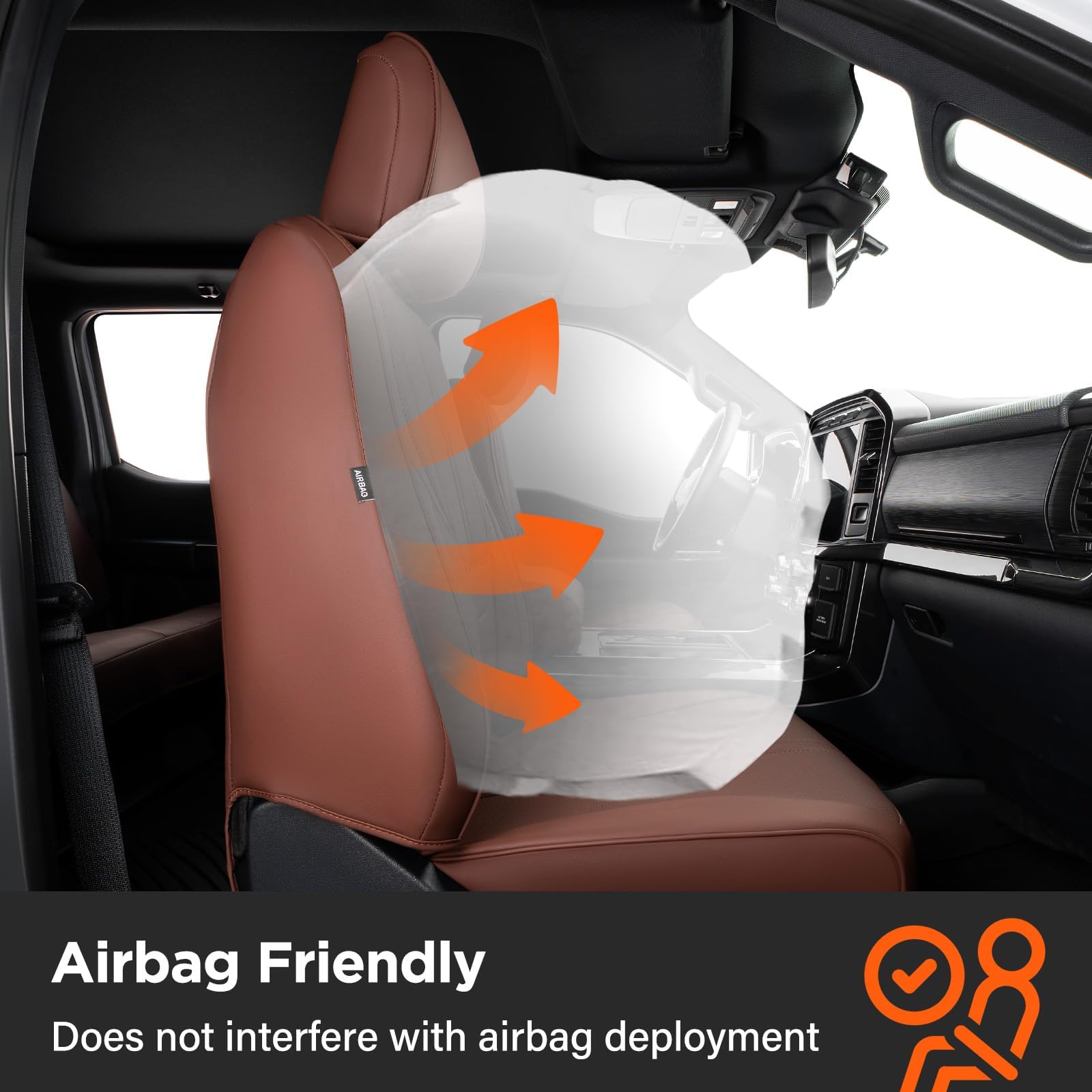 Super Cover for Ford F150 Seat Covers 2015-2025, Full Covered Leather Truck Pickup Seat Protectors Waterproof for F150 2024 2023