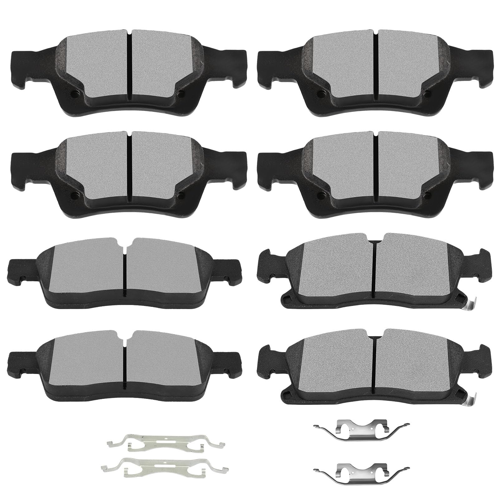 Scitoo Front Rear Disc Brake Pad Set 8Pcs W/Hardware Fit For Dodge For Durango 2011-2022,For Jeep For Grand Cherokee 2011-2021,F