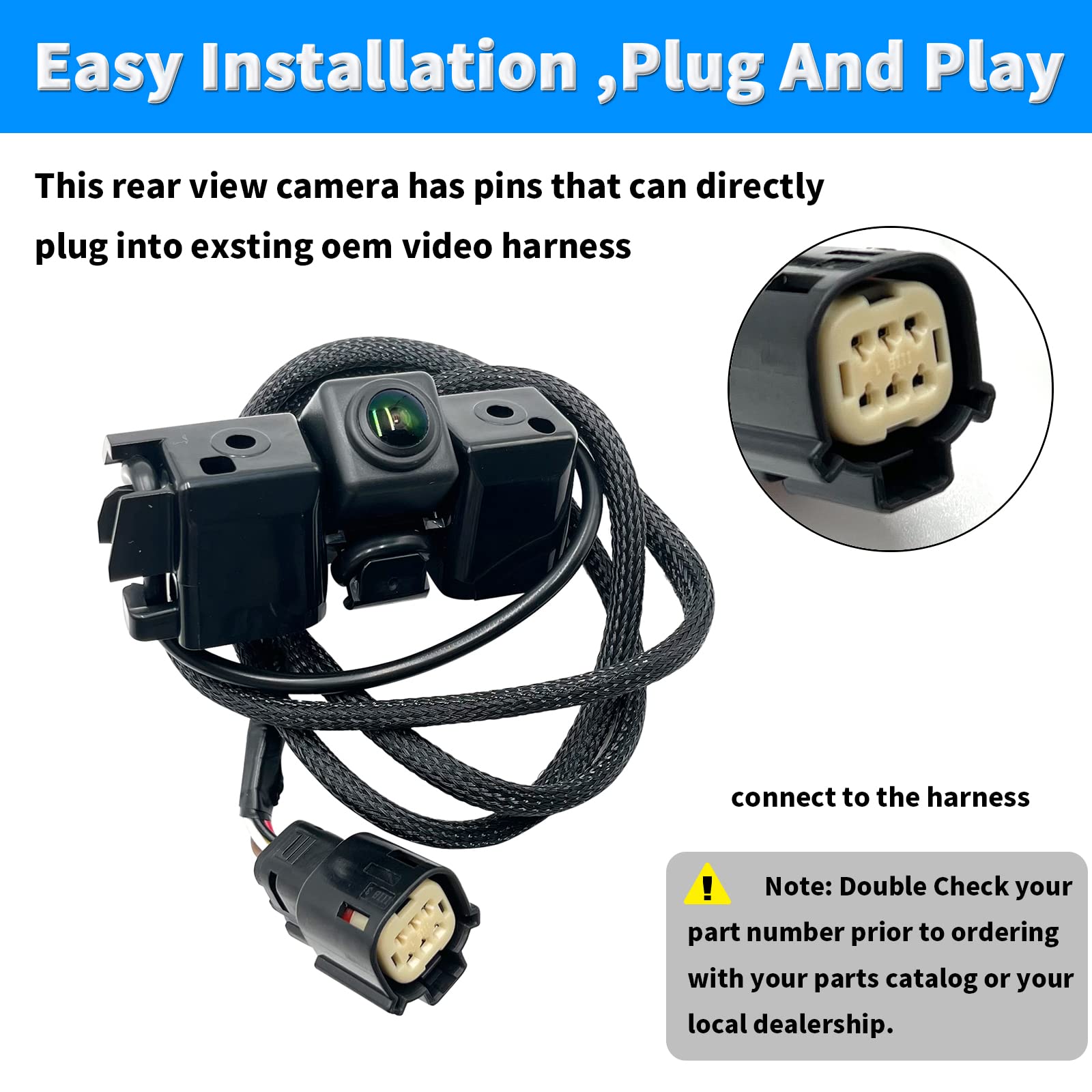 Rear View Back Up Camera Compatible With Chevy Colorado 2017-2018 Gmc Canyon 2015-2019 Replaces 84143039