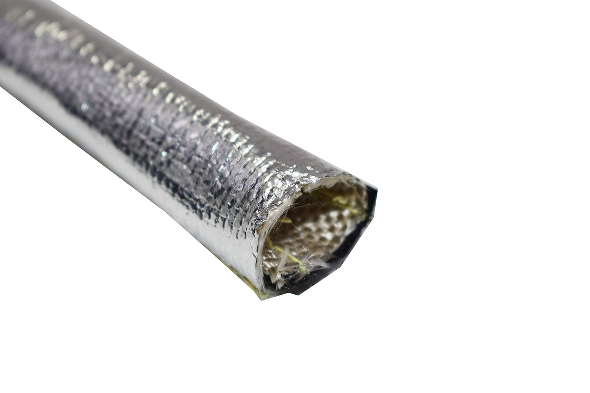 A-Team Performance - 010457 Heat Shroud Aluminized Sleeving - For Ultimate Heat Shield Protection Barrier - With Hook And Loop C