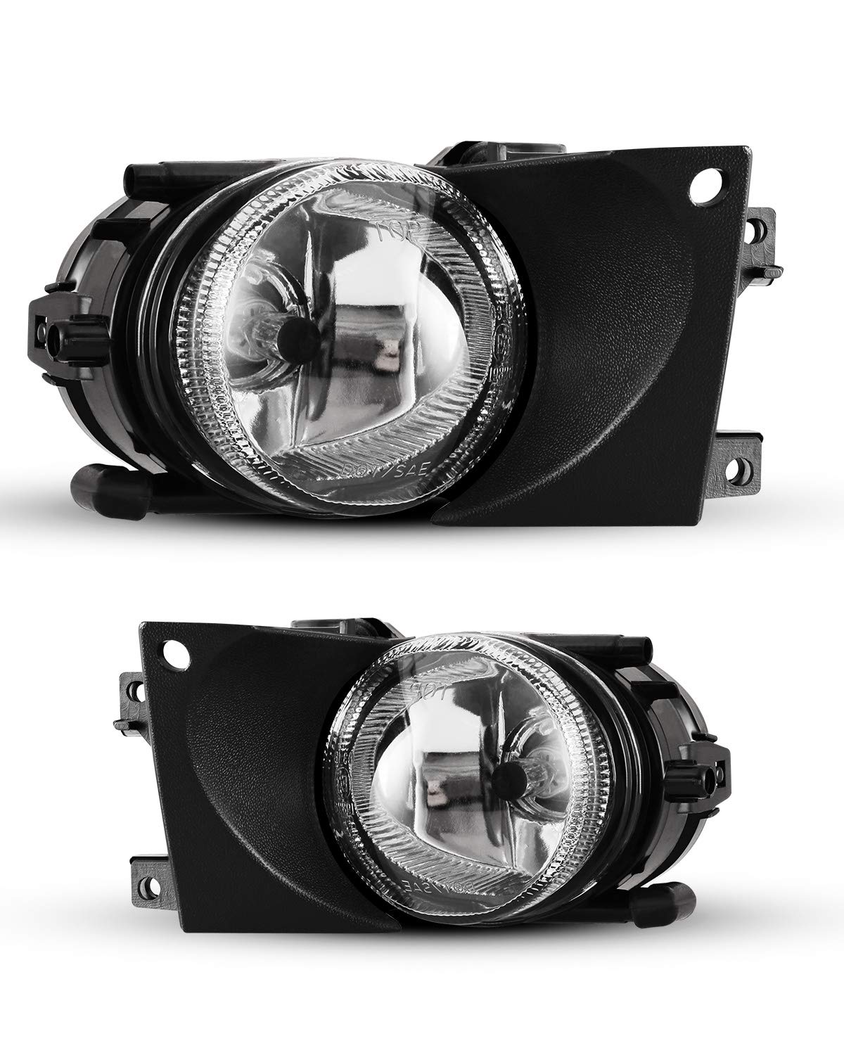 Autowiki Fog Lights For 2001-2003 Bmw 5 Series E39 (W/O M-Technik Sport Pkg) Oem Replacement Fog Lamps 2Pcs With Clear Lens