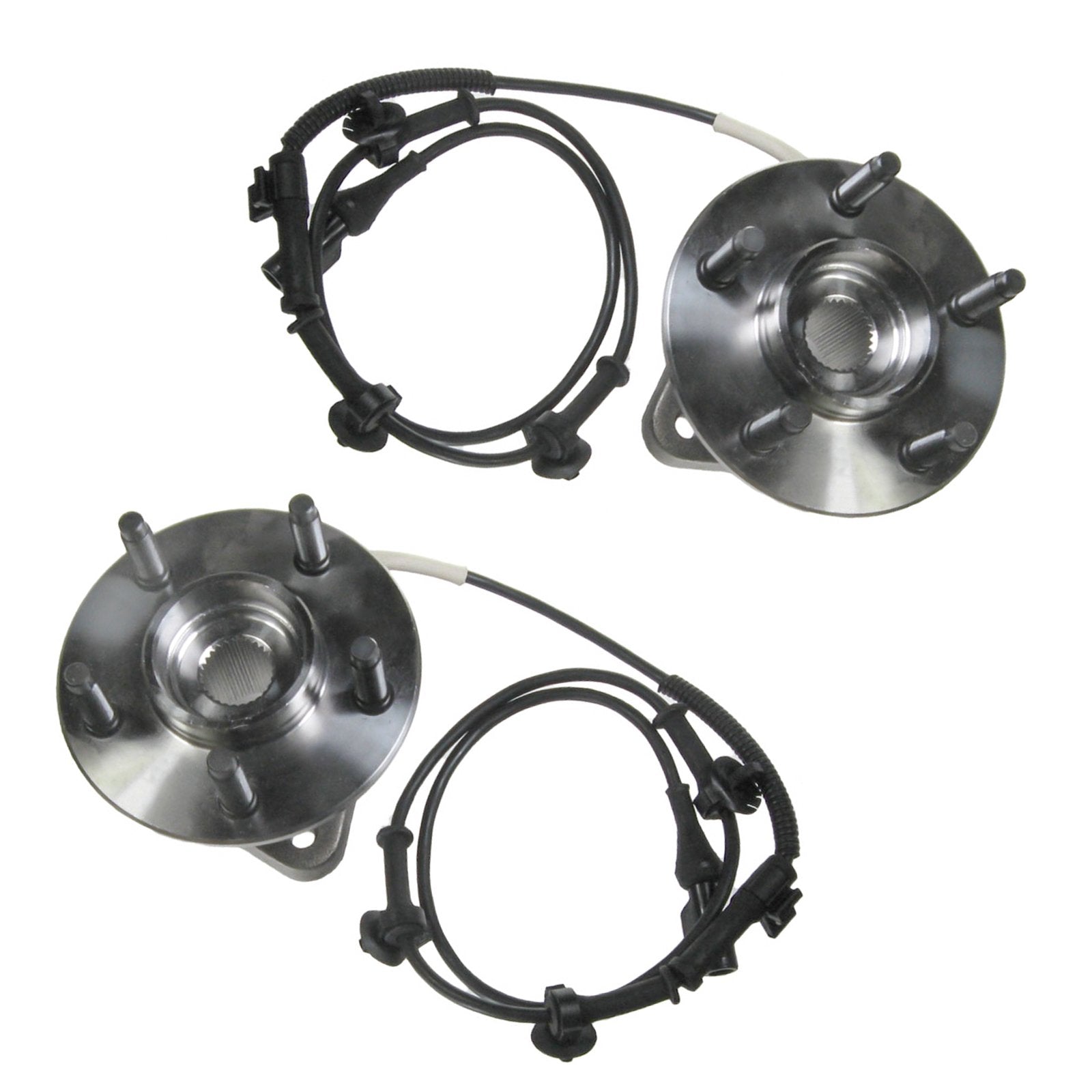 Trq Front Wheel Hub Bearings Assembly Set Compatible With 2000-2002 Ford Ranger 2001-2002 Mazda B3000 B4000