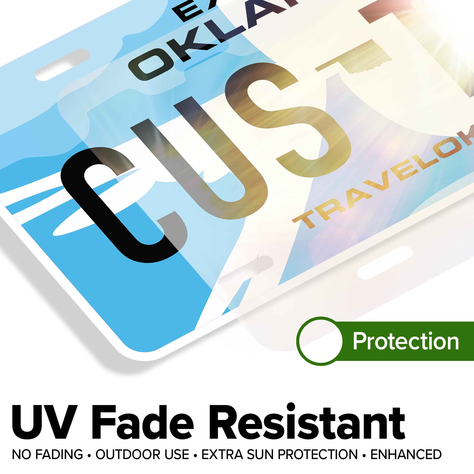 Custom Oklahoma License Plate, Personalized License Plates For Car, 6X12 Inch, Rust-Free Fade Resistant Aluminum, Usa Made By My