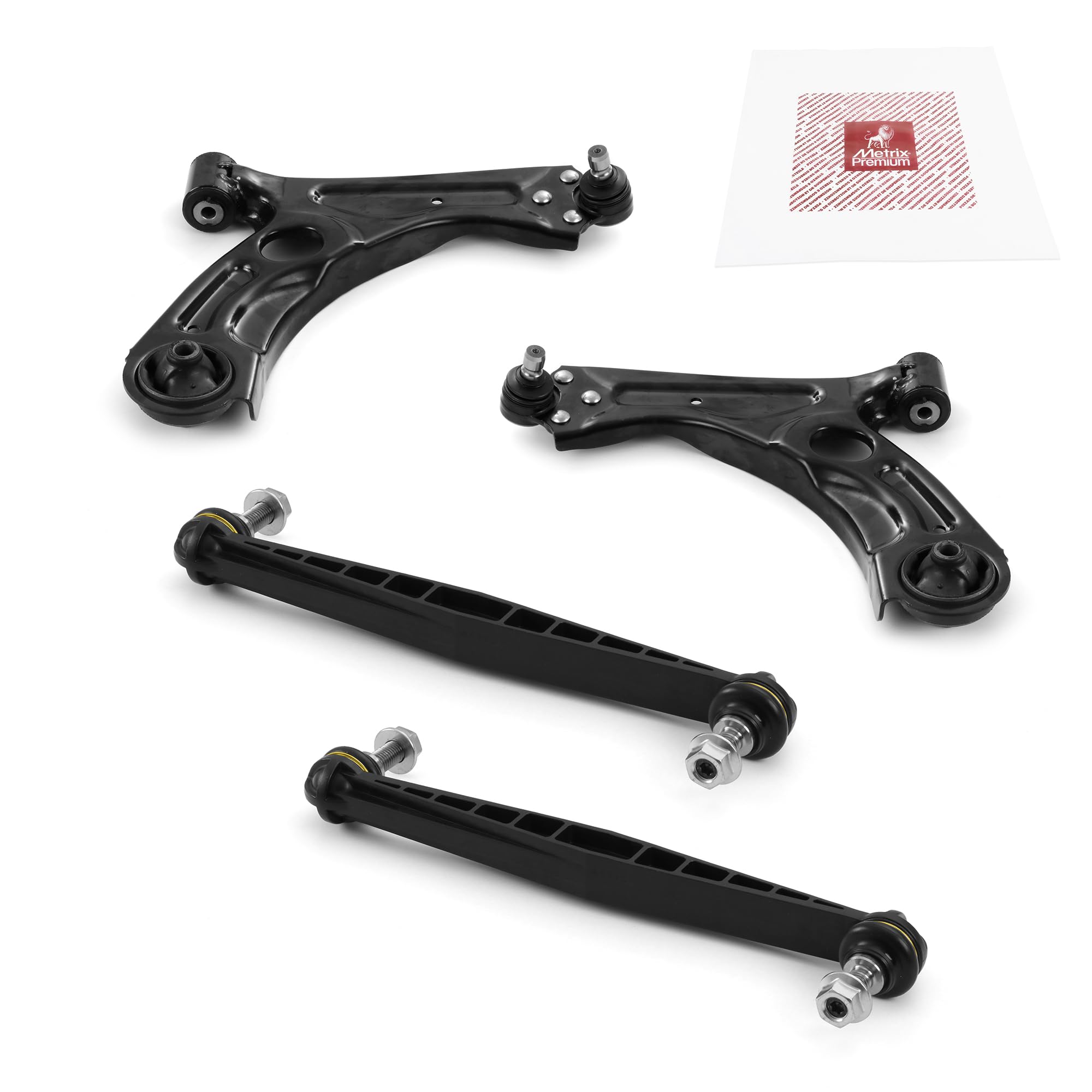 Metrix Premium Chassis Parts - 4 Pc Front L/R Lower Control Arm & Front L/R Sway Bar Stabilizer End Link Kit Fits 2012-2020 Chev