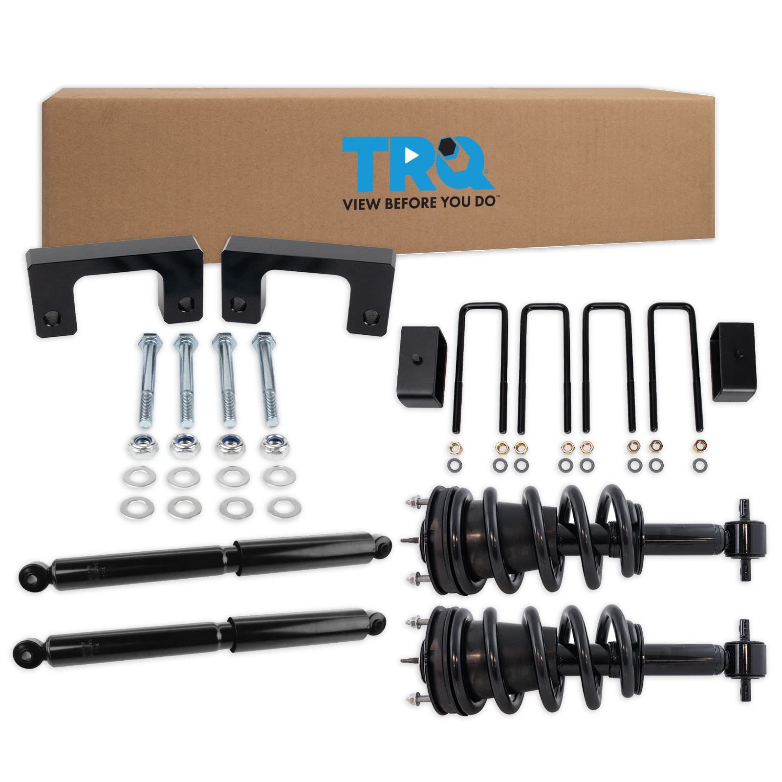 Trq Front Complete Strut & Rear Shock Absorber Kit Compatible With 2014-2019 Chevrolet Gmc
