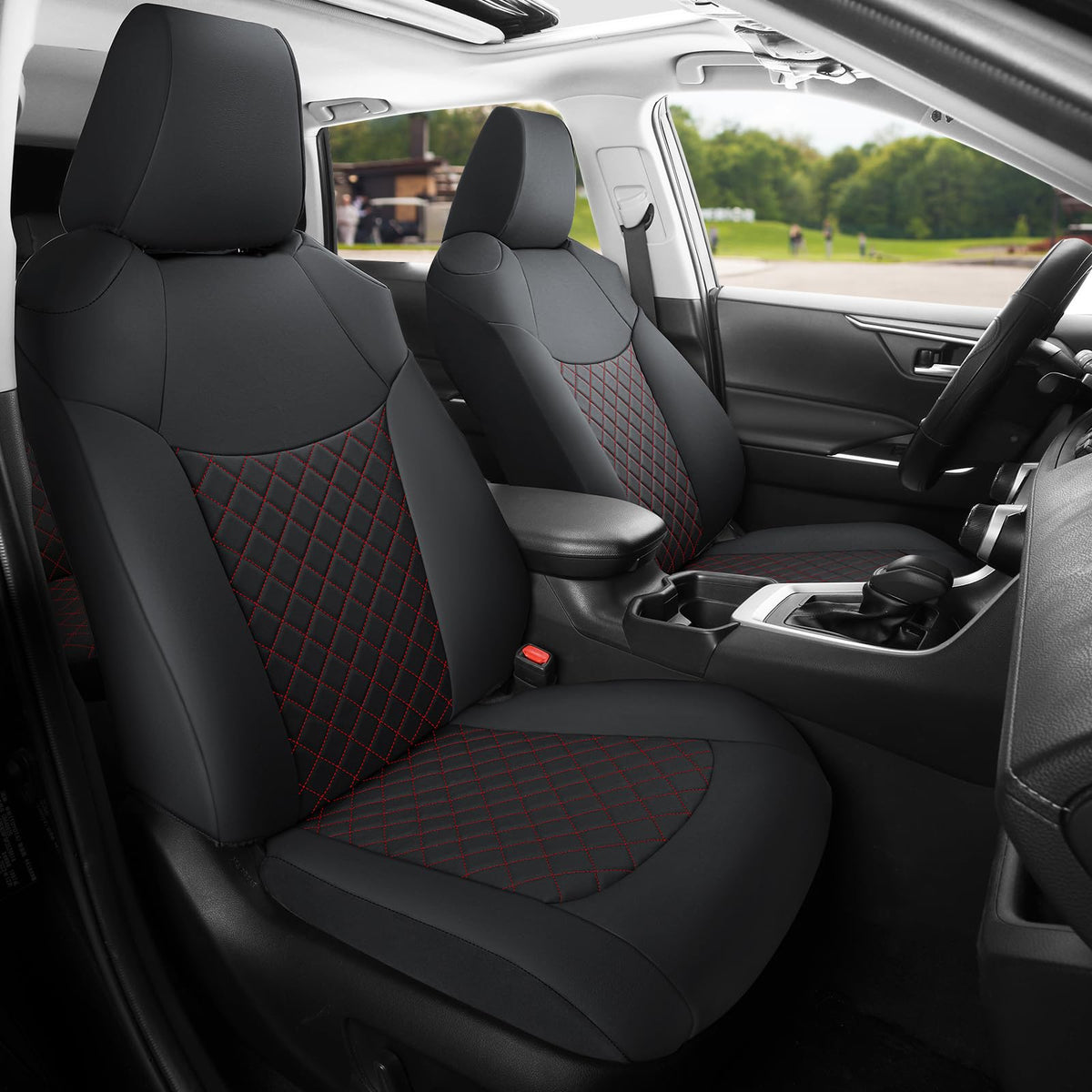 GIANT PANDA Customized Full Set Car Seat Covers Fit for Toyota Rav4 2019 2020 2021 2022 2023 2024 2025 Rav 4 XLE,LE, XLE Premium