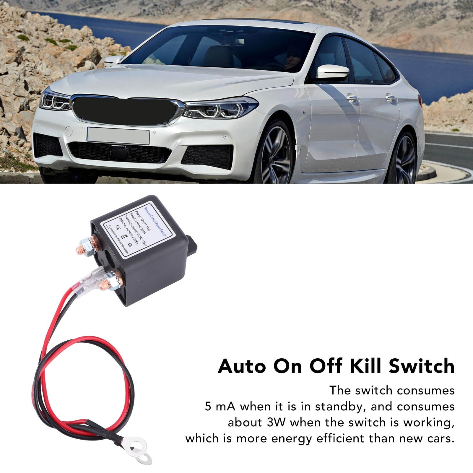 Remote Battery Disconnect Switch, Dc12V 120A/200A Anti Theft Upgrade Kill Switch For Car With Dual Remote Control, Prevent Battery Drain Battery Cut Off Switch For Car, Rv, Truck, Boat, Marine(200A)