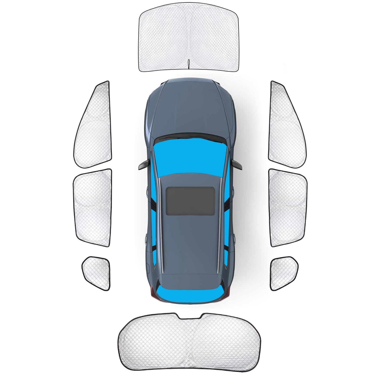 Kmf Windshield Sun Shade Replacement For 2025 Mazda Cx-50 Accessories 2023-2024, Side Window Sun Shade Cover Sun Visor Shield Co