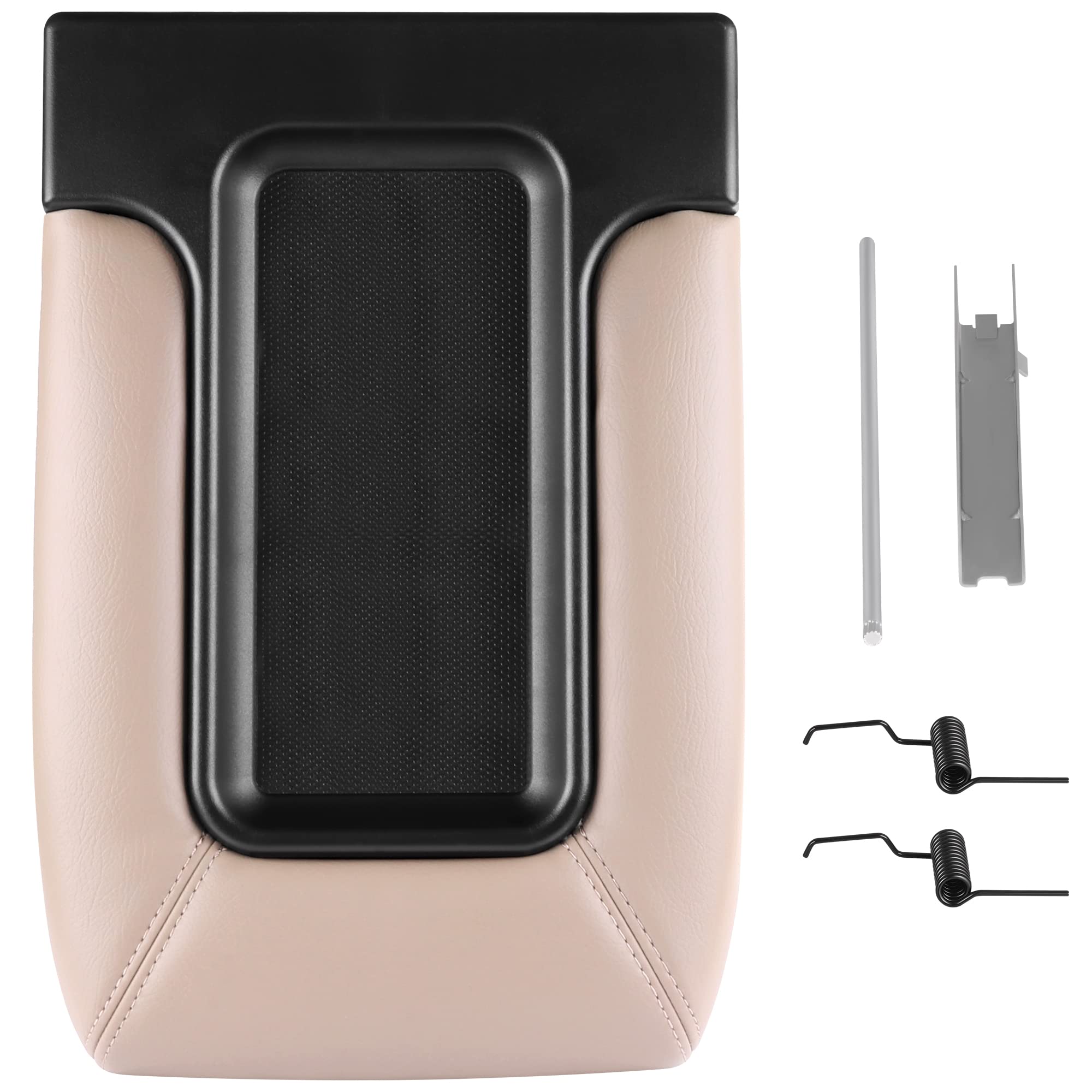 Scitoo Auto Beige Center Console Lid Kit Replacement Fit For 2001-2007 For Gmc Sierra Silverado
