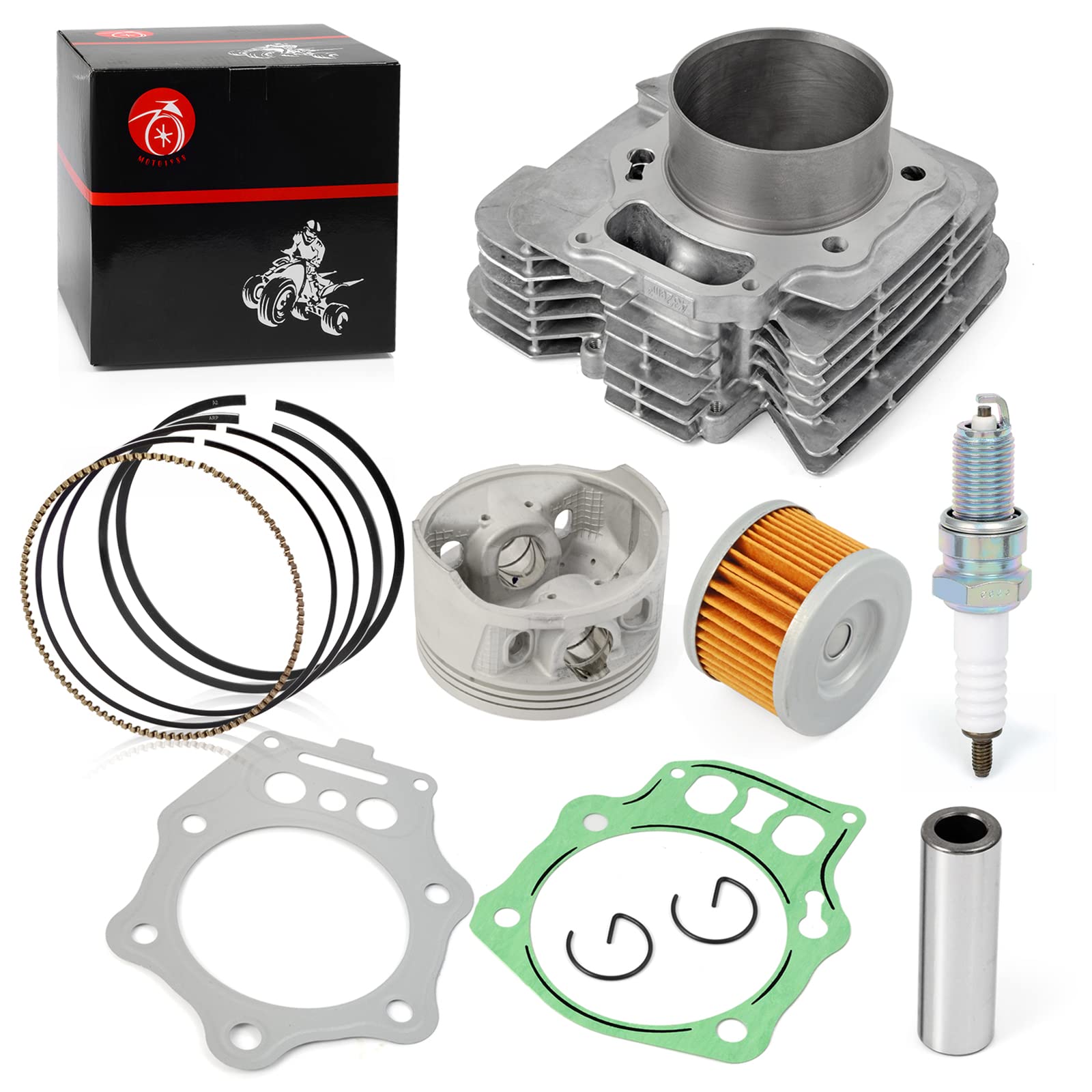 Cylinder Top End Kit Piston Ring Compatible With Honda 1998-2004 Foreman 450 Trx450 Trx450S Trx450Es Trx450Fe Trx450Fm 4X4 12100-Hn0-A00