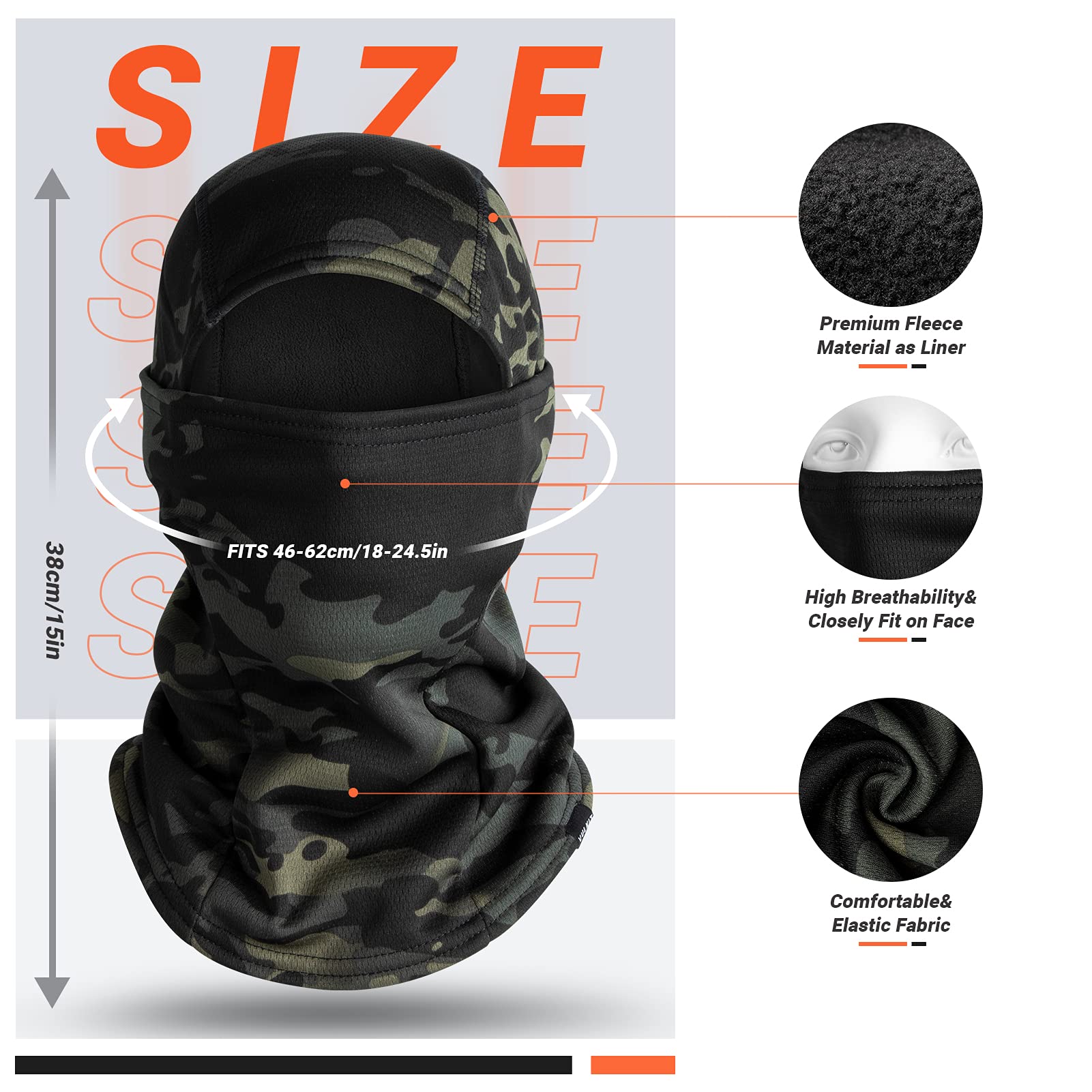 Vulkit Balaclava Face Mask Uv Protection Warm For Women Men Windproof Lightweight Sun Tatical Hood Fishing Riding Motorcycle