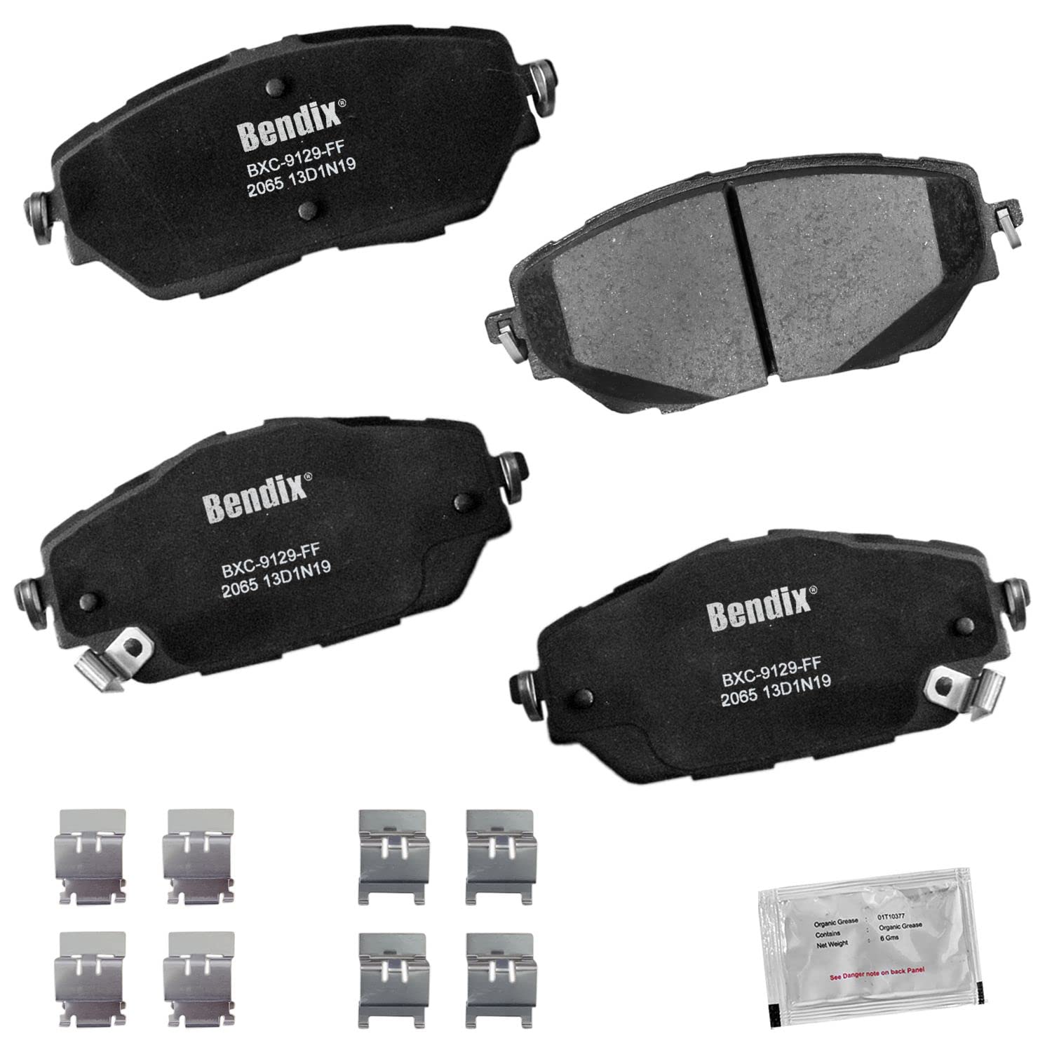 Bendix Priority1 Cfc2065 Ceramic Front Brake Pads Compatible With Toyota C-Hr 2022-2018