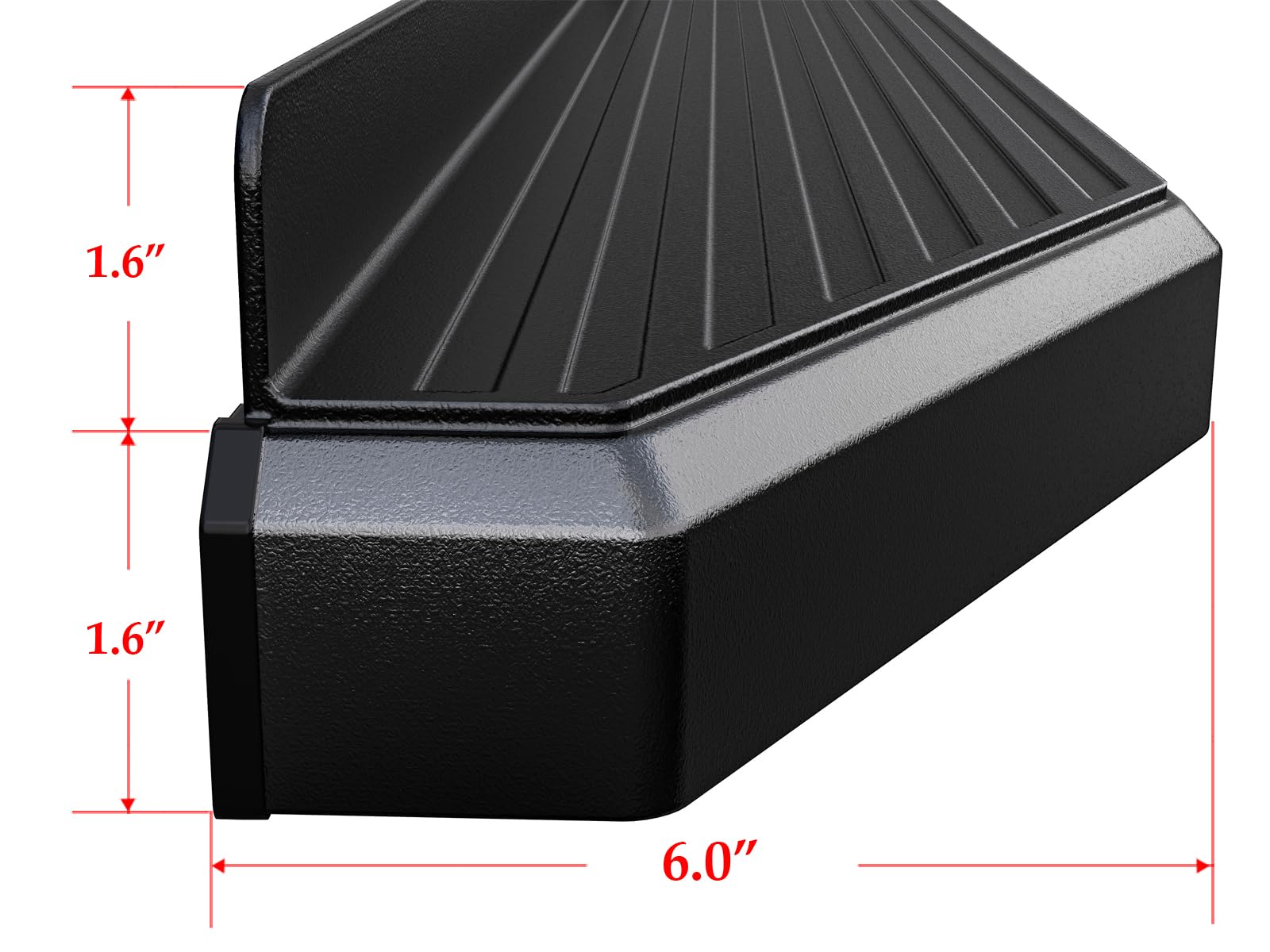 APS 6-inch (Black Powder Coated Flat Style) Running Boards Nerf Bars Side Steps Compatible with Ford F150 2004-2008 Regular Cab