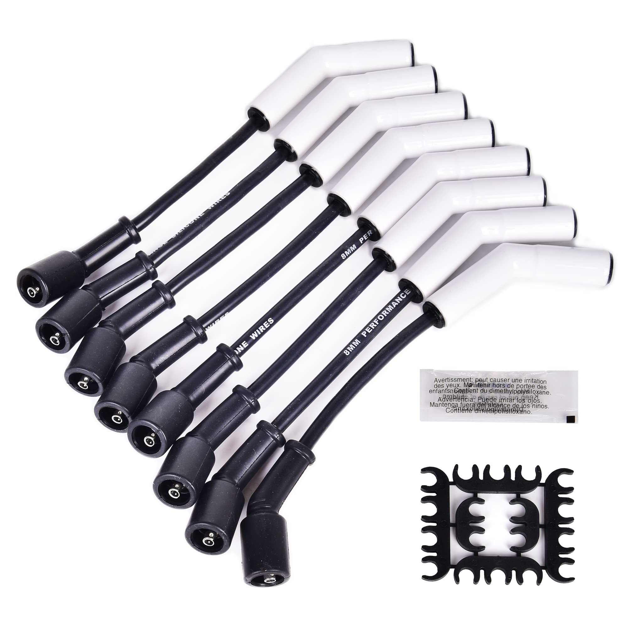 Rlp Spark Plug Wire Set Accel 9070C Extreme 9000 Ceramic Boot Compatible With Ls Terminals Ls3 Ls4 Ls7