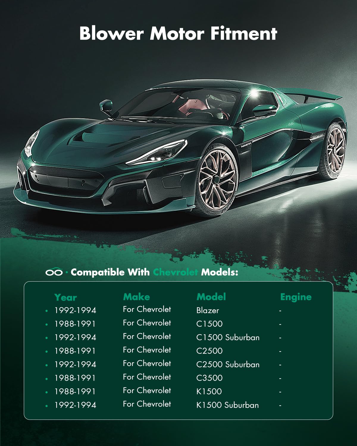 Scitoo 700091 Front Hvac Blower Motor With Fan Cage For Chevy 1978-1994,For Gmc 1978-1994