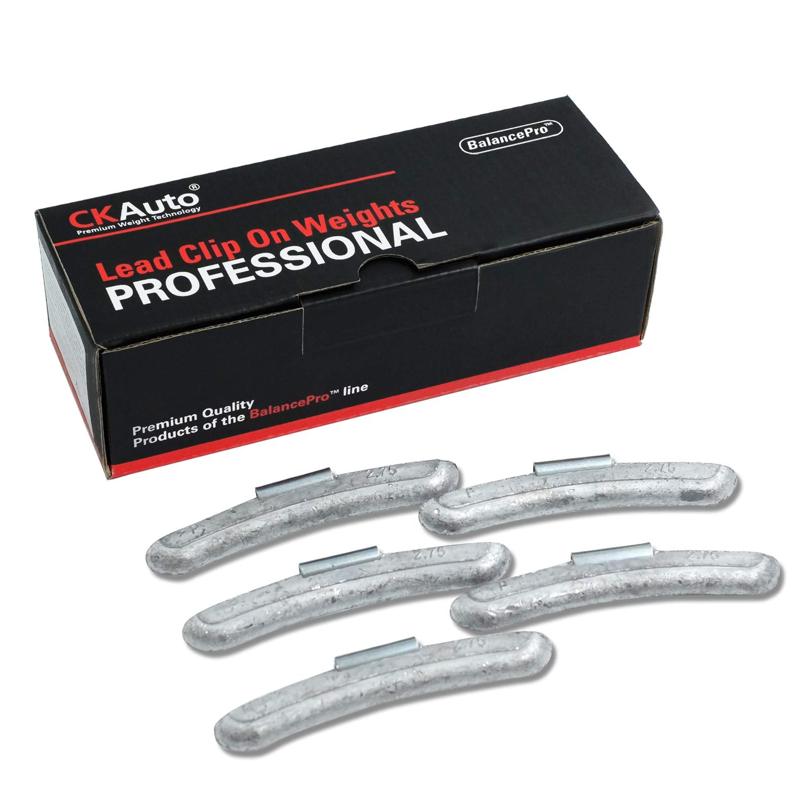 Ckauto P Style 2.75Oz, P275, Lead Clip On Wheel Weights, Uncoated, 20Pcs/Box