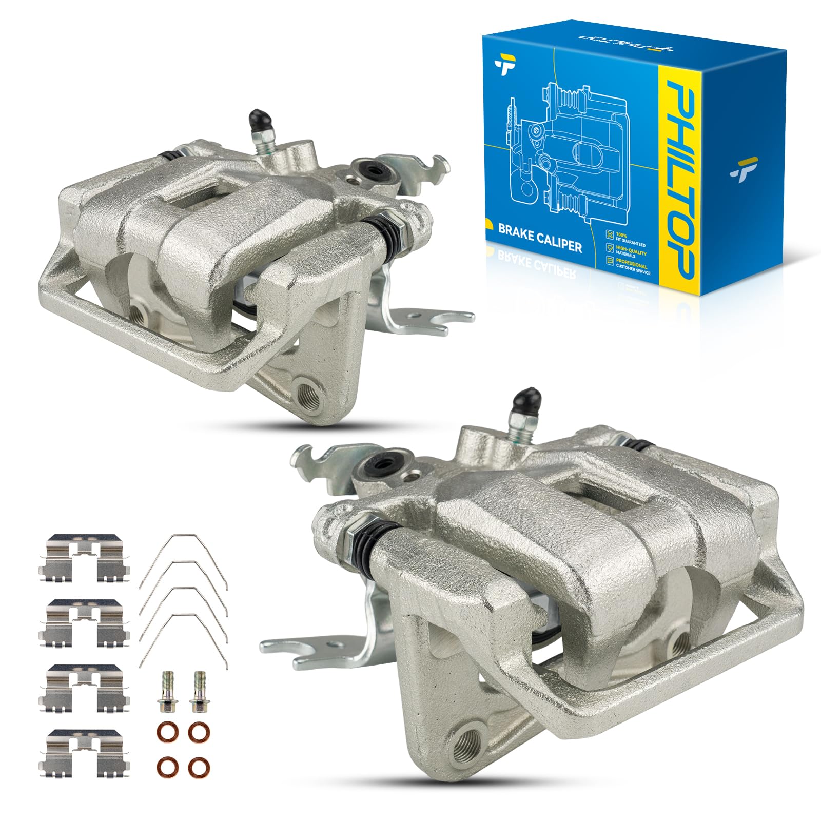 Philtop 19B3358+19B3359 Rear Disc Brake Caliper Assembly Replacement For Acura Tsx 2009 2010 2011 2012 2013 2014, Honda Accord 2