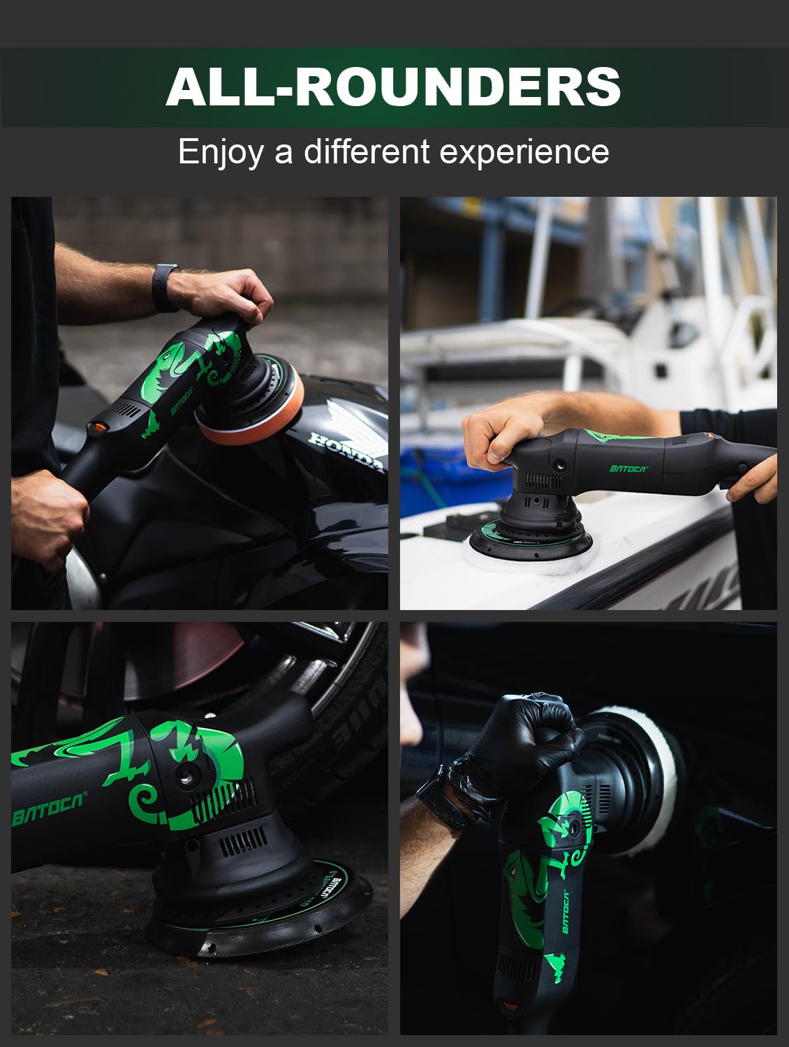 Batoca Dual Action Polisher, Auto Buffers And Polishers, Da Buffer For Car Detailing, 6 Inches And 700W Random Orbital,6 Variable Speed With Polishing Pads For Waxing,Buffing,Sanding