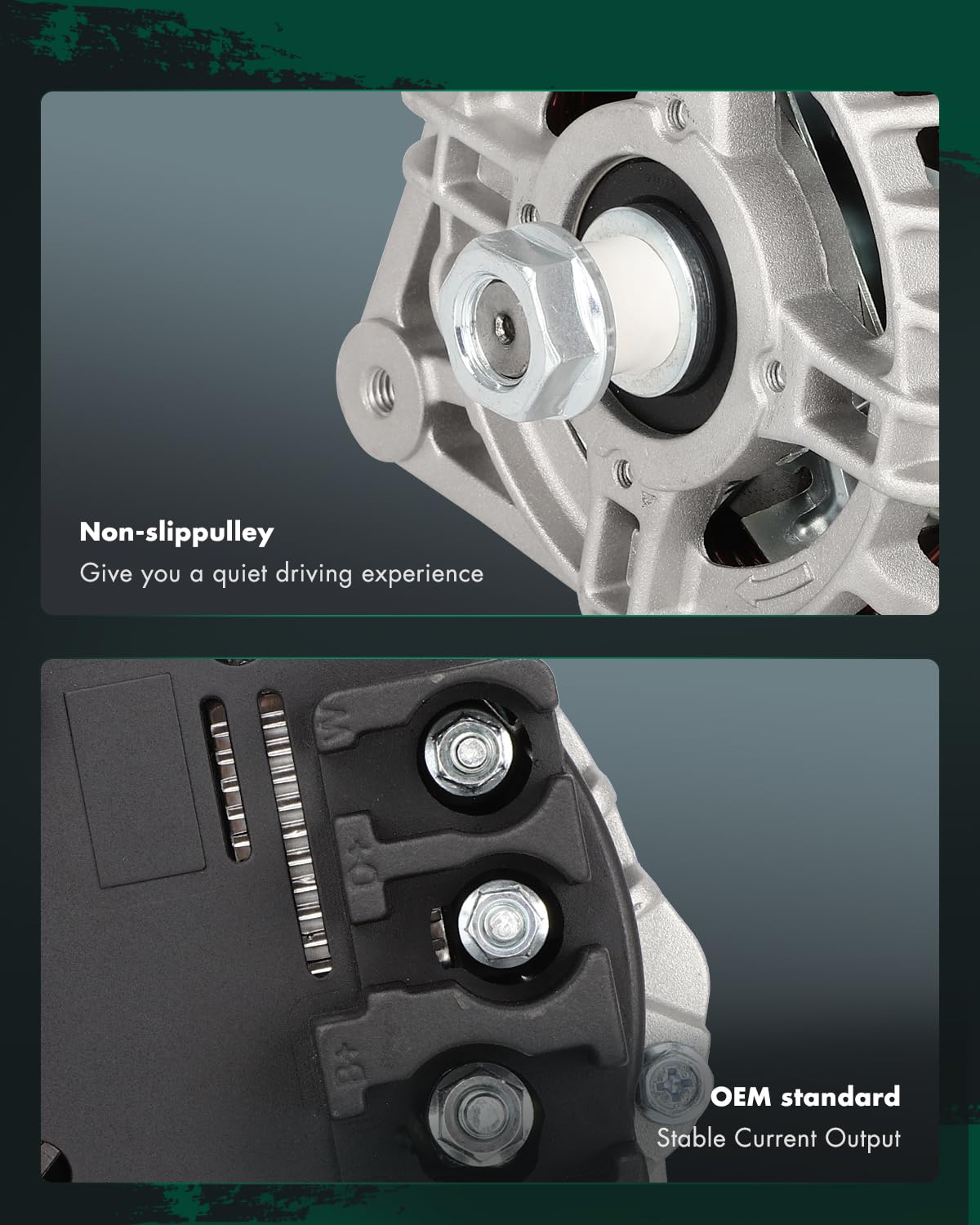 SCITOO Alternator Fits for Caterpillar 216B, 232B 1999-2003, 226B 2004-2008 - 12V 85Amp CW Pulley Not Included, Replace OE 12738